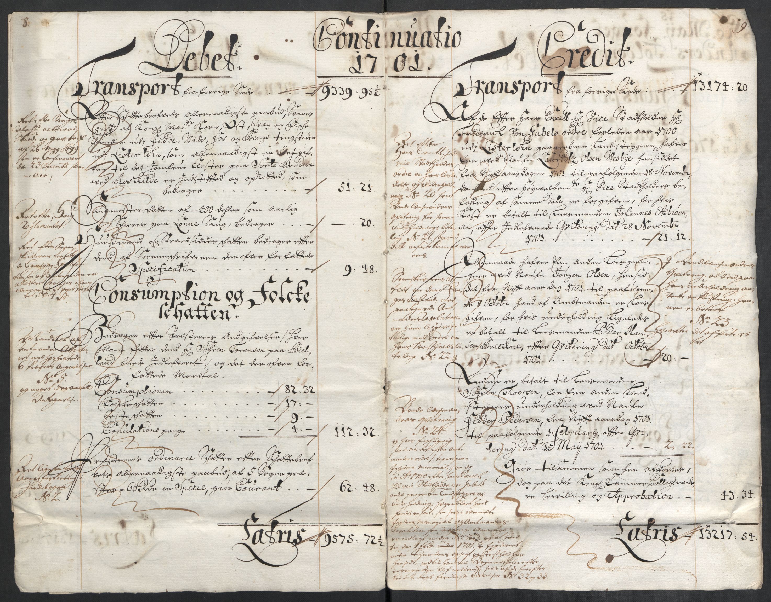 Rentekammeret inntil 1814, Reviderte regnskaper, Fogderegnskap, AV/RA-EA-4092/R43/L2549: Fogderegnskap Lista og Mandal, 1701-1702, s. 7