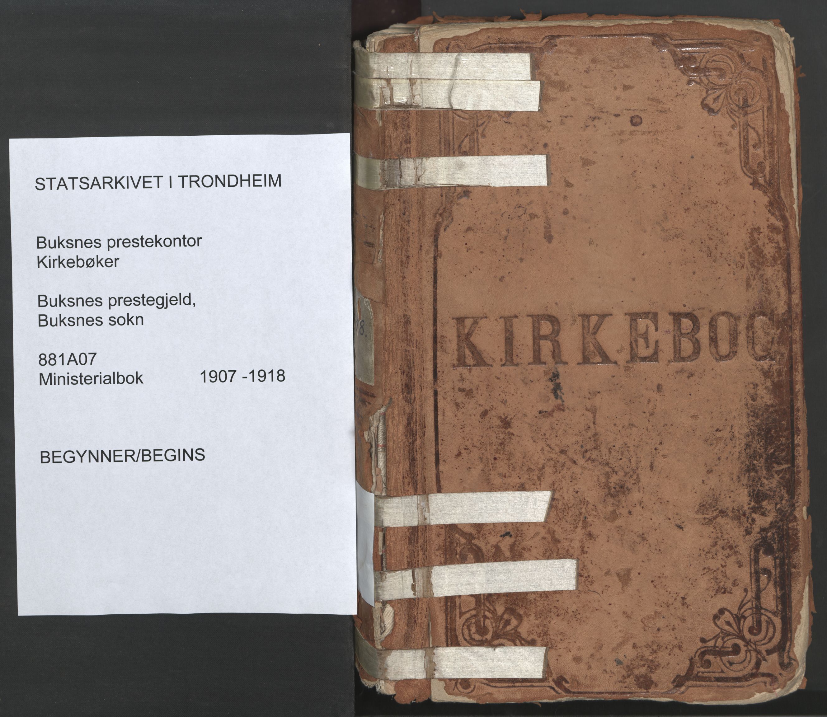 Ministerialprotokoller, klokkerbøker og fødselsregistre - Nordland, SAT/A-1459/881/L1154: Ministerialbok nr. 881A07, 1907-1918