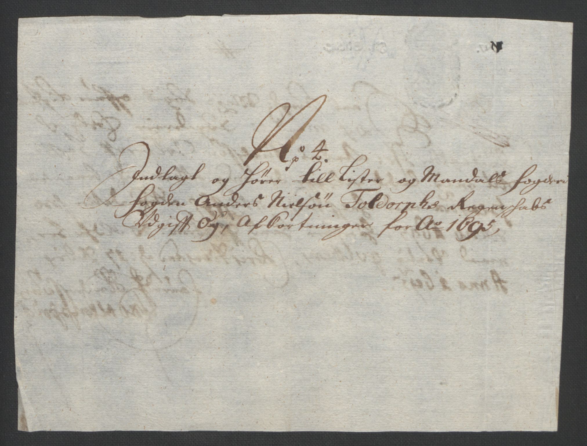 Rentekammeret inntil 1814, Reviderte regnskaper, Fogderegnskap, RA/EA-4092/R43/L2545: Fogderegnskap Lista og Mandal, 1694-1695, s. 305