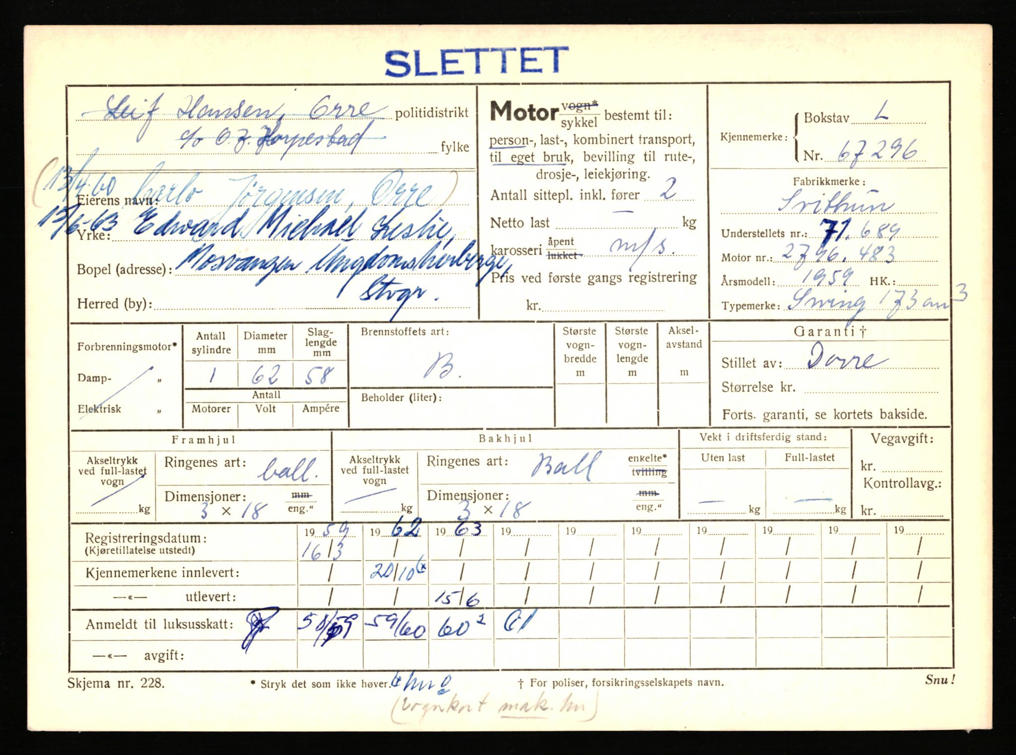 Stavanger trafikkstasjon, AV/SAST-A-101942/0/F/L0065: L-65400 - L-67649, 1930-1971, s. 1025