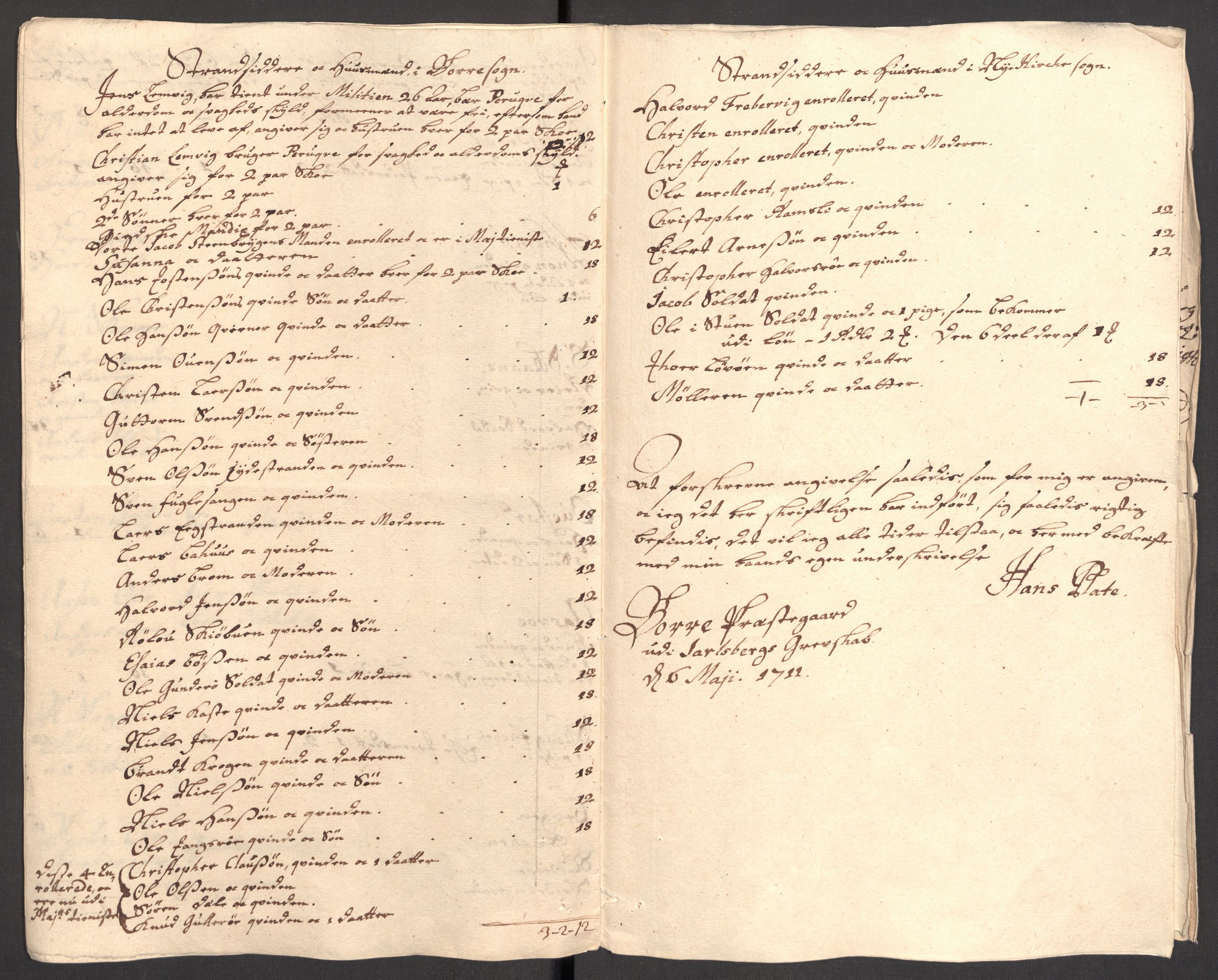 Rentekammeret inntil 1814, Reviderte regnskaper, Fogderegnskap, AV/RA-EA-4092/R32/L1876: Fogderegnskap Jarlsberg grevskap, 1711, s. 141