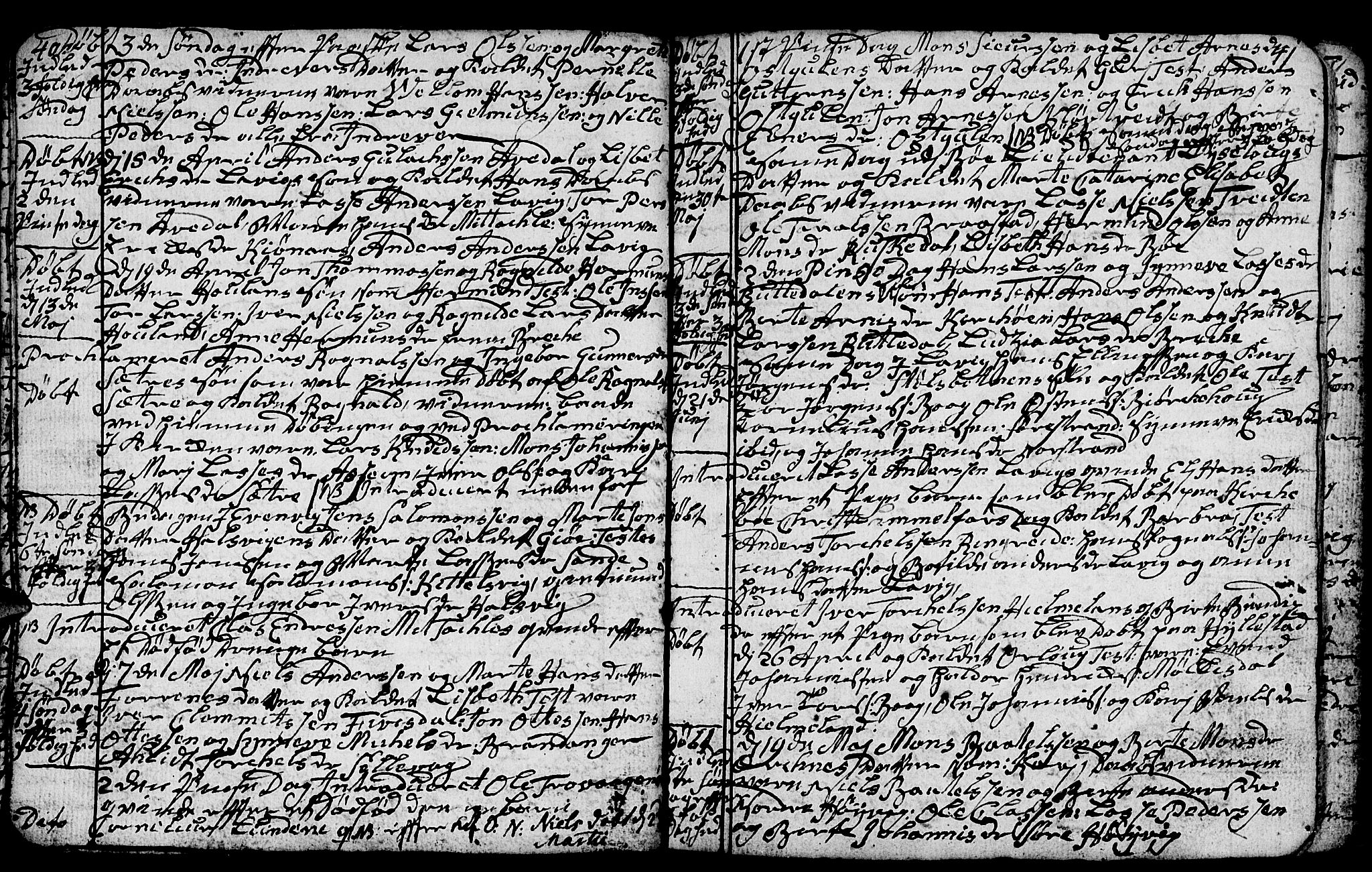 Gulen sokneprestembete, AV/SAB-A-80201/H/Hab: Klokkerbok nr. A 1, 1786-1791, s. 73