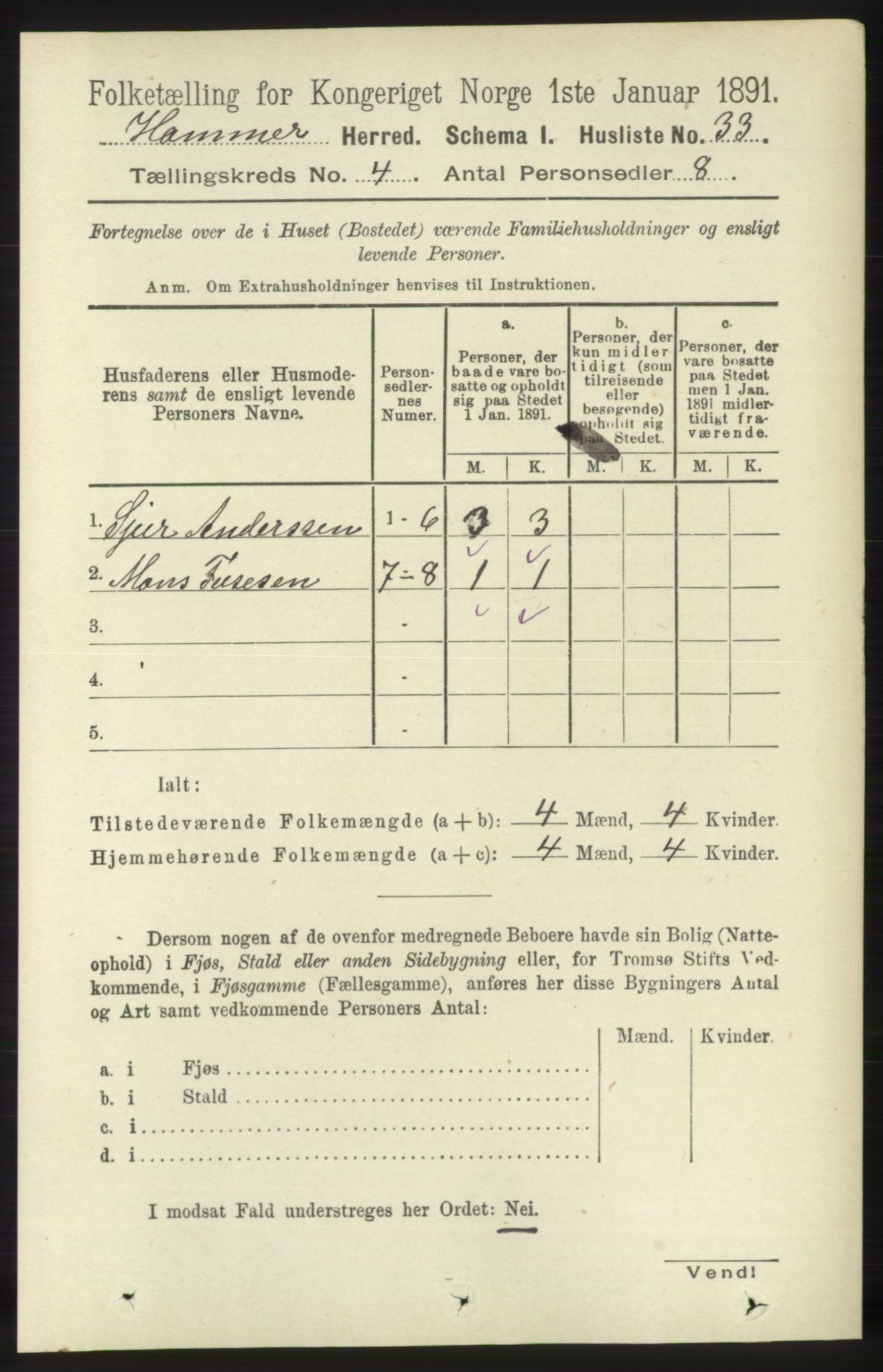 RA, Folketelling 1891 for 1254 Hamre herred, 1891, s. 924