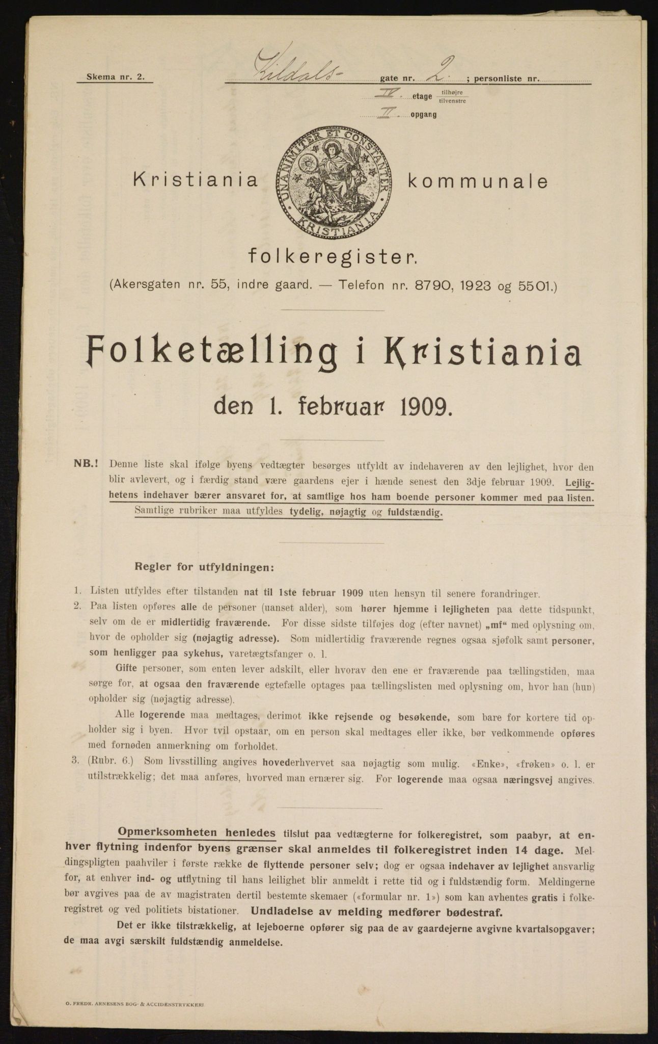 OBA, Kommunal folketelling 1.2.1909 for Kristiania kjøpstad, 1909, s. 68528