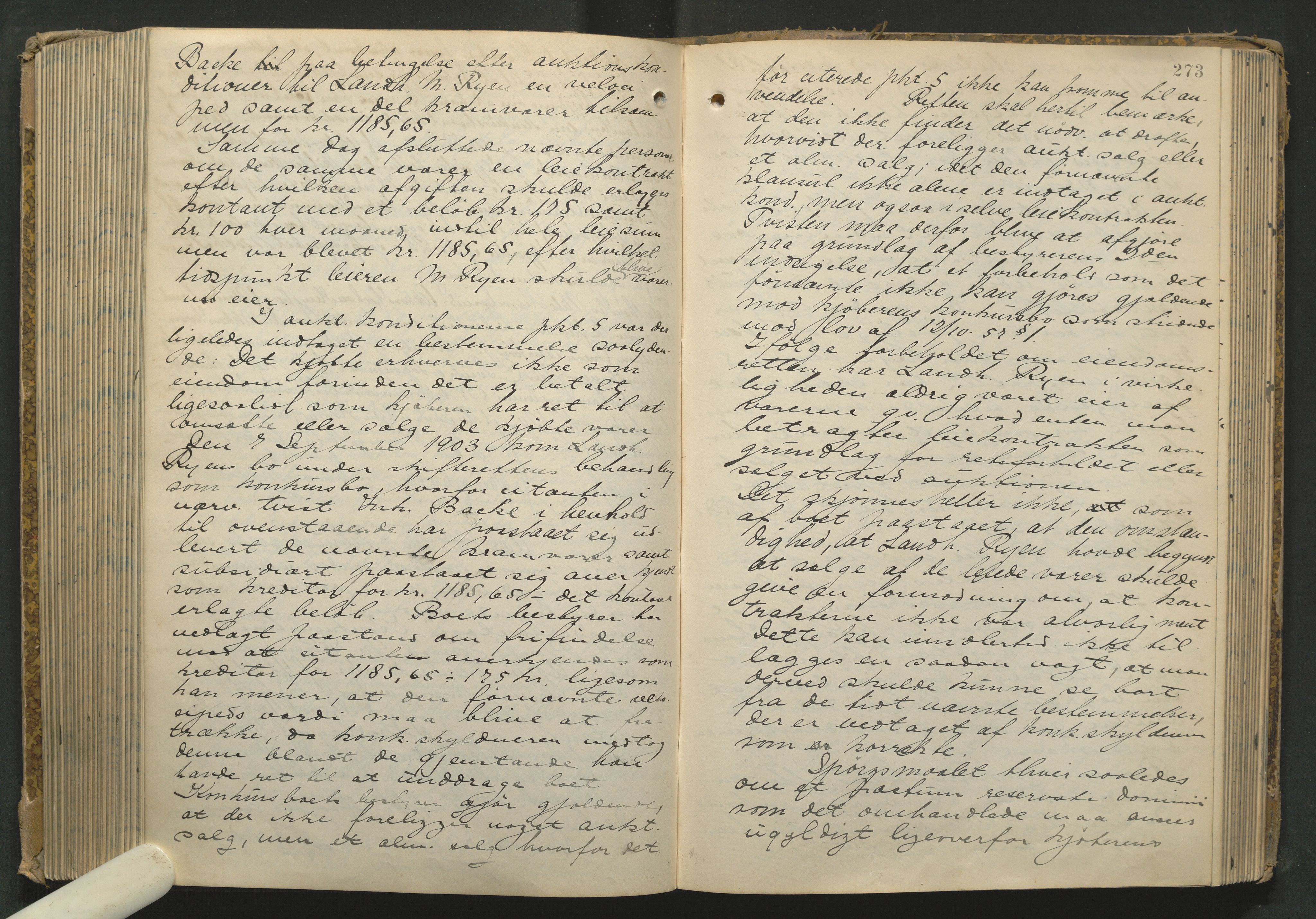 Hadeland og Land tingrett, AV/SAH-TING-010/J/Jc/L0005: Skifteforhandlingsprotokoll, 1893-1916, s. 272b-273a
