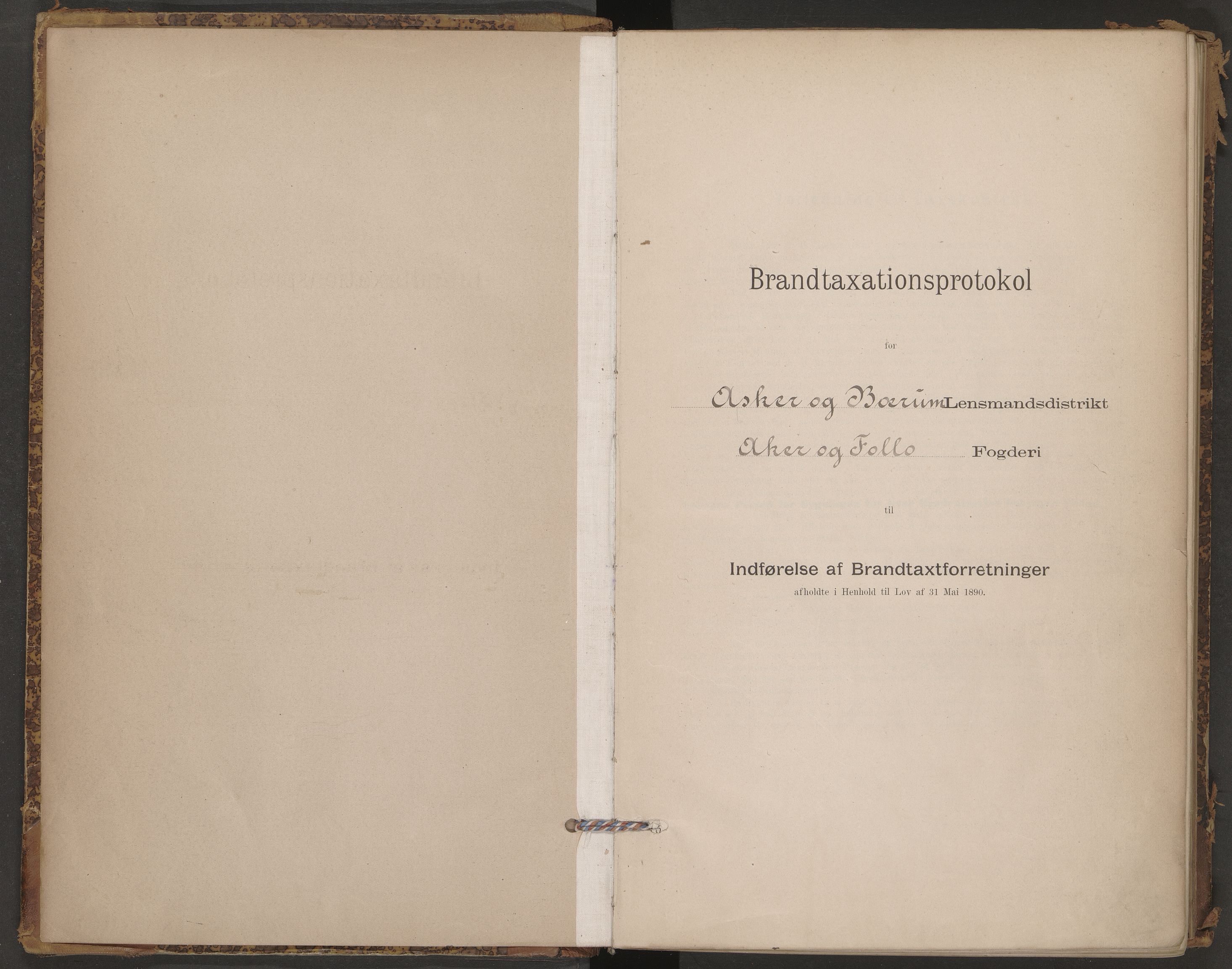 Norges brannkasse, branntakster Bærum, AV/SAO-A-11382/F/Fb/L0001: Branntakstprotokoll, 1894-1900