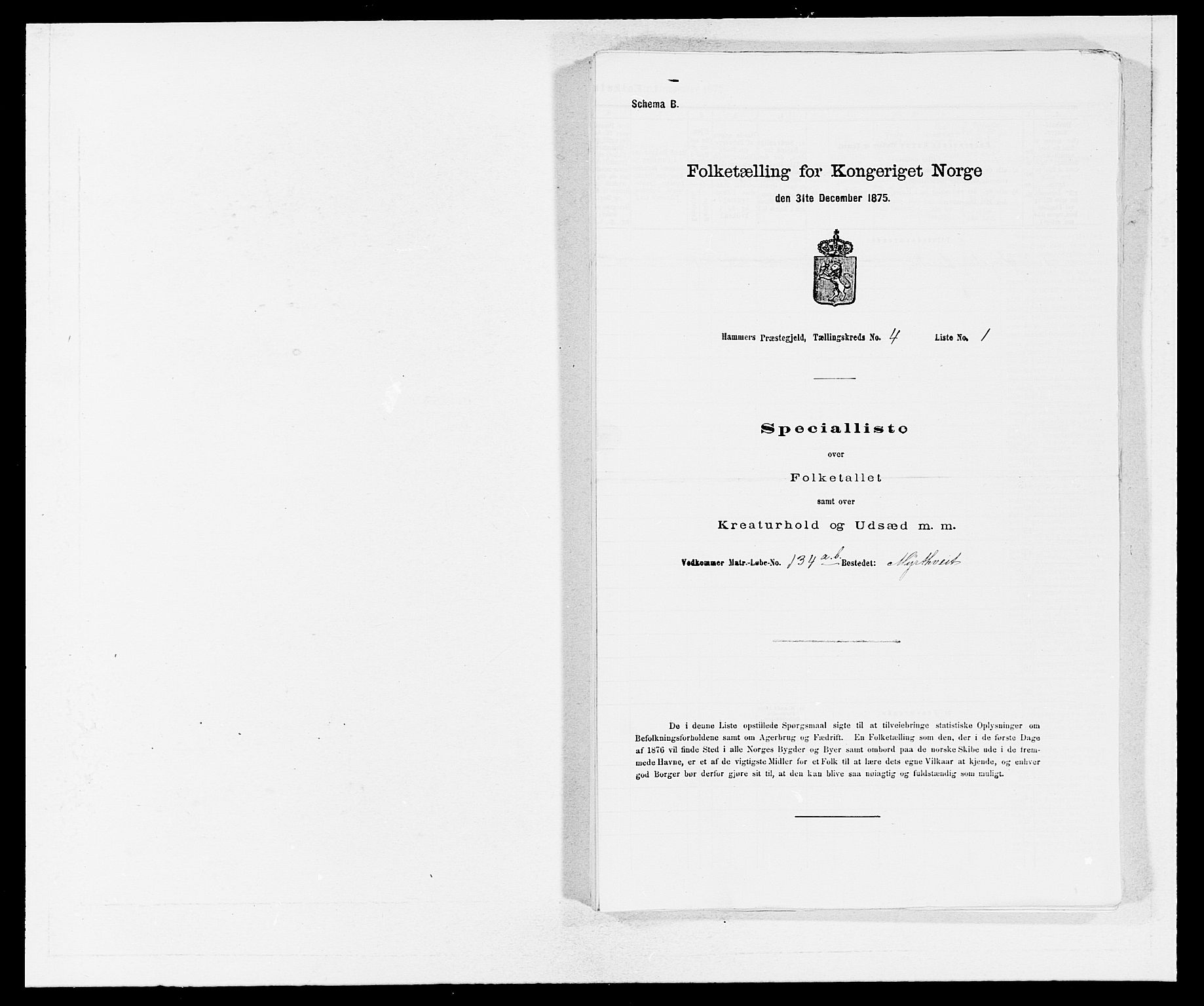 SAB, Folketelling 1875 for 1254P Hamre prestegjeld, 1875, s. 450