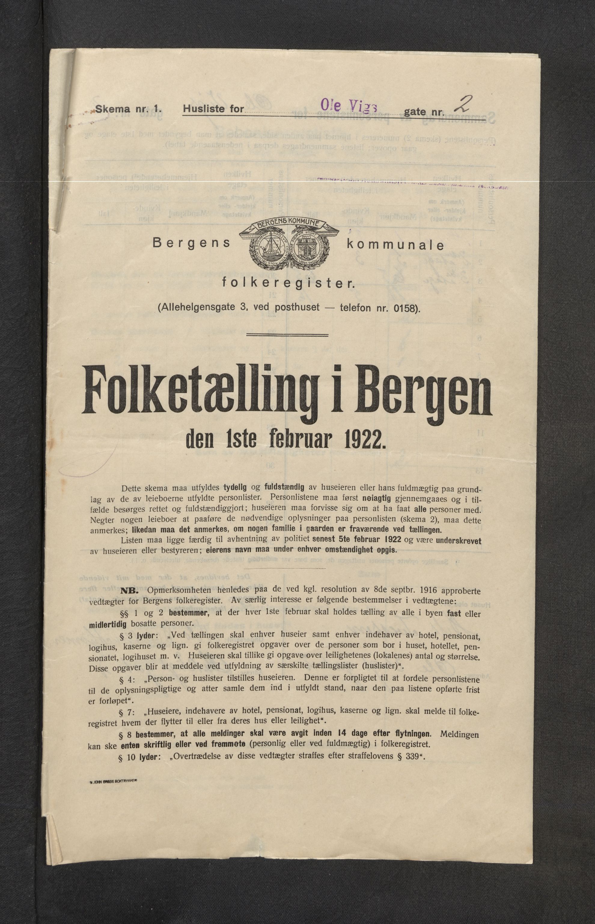SAB, Kommunal folketelling 1922 for Bergen kjøpstad, 1922, s. 30642