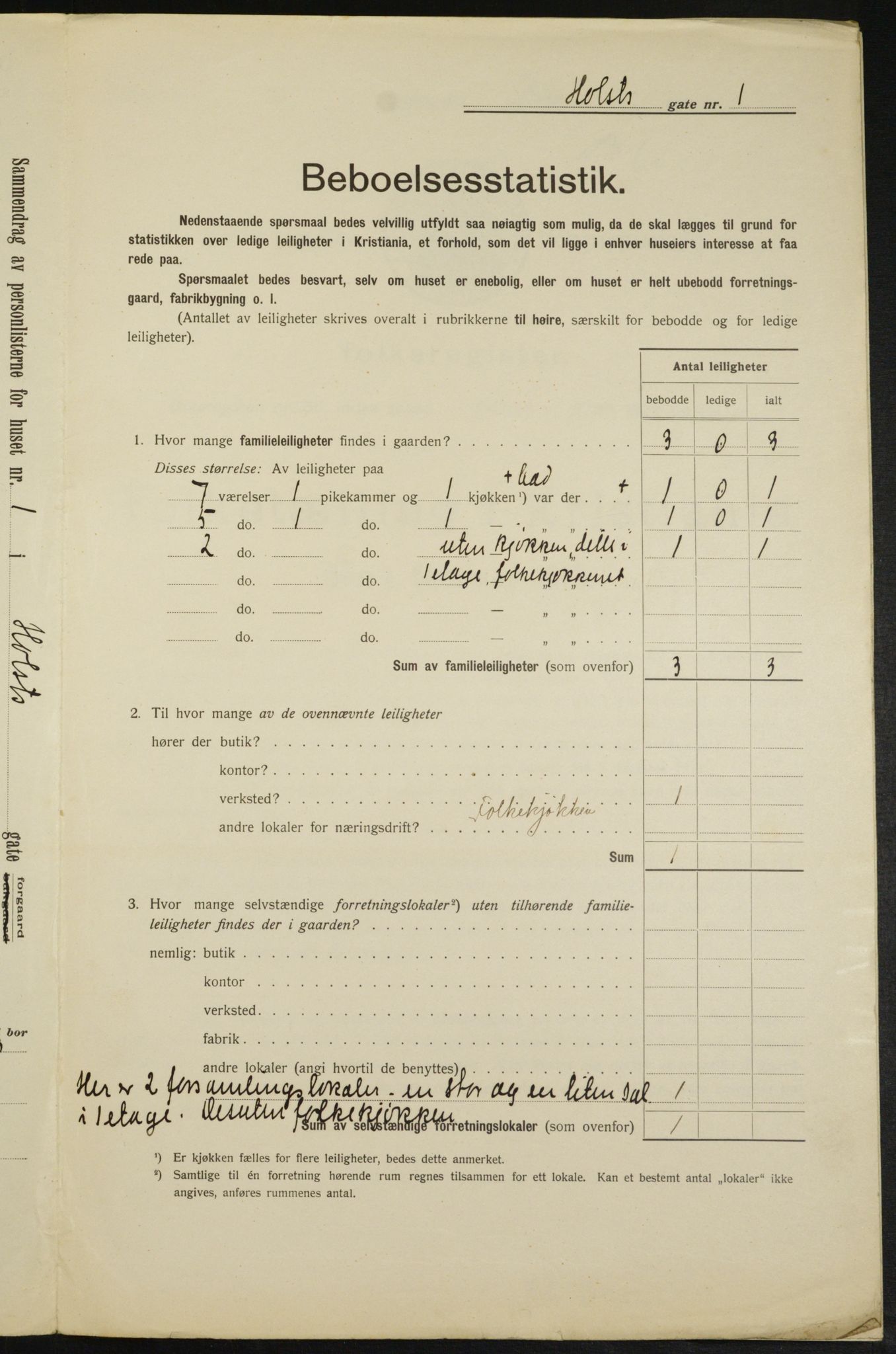 OBA, Kommunal folketelling 1.2.1913 for Kristiania, 1913, s. 40699