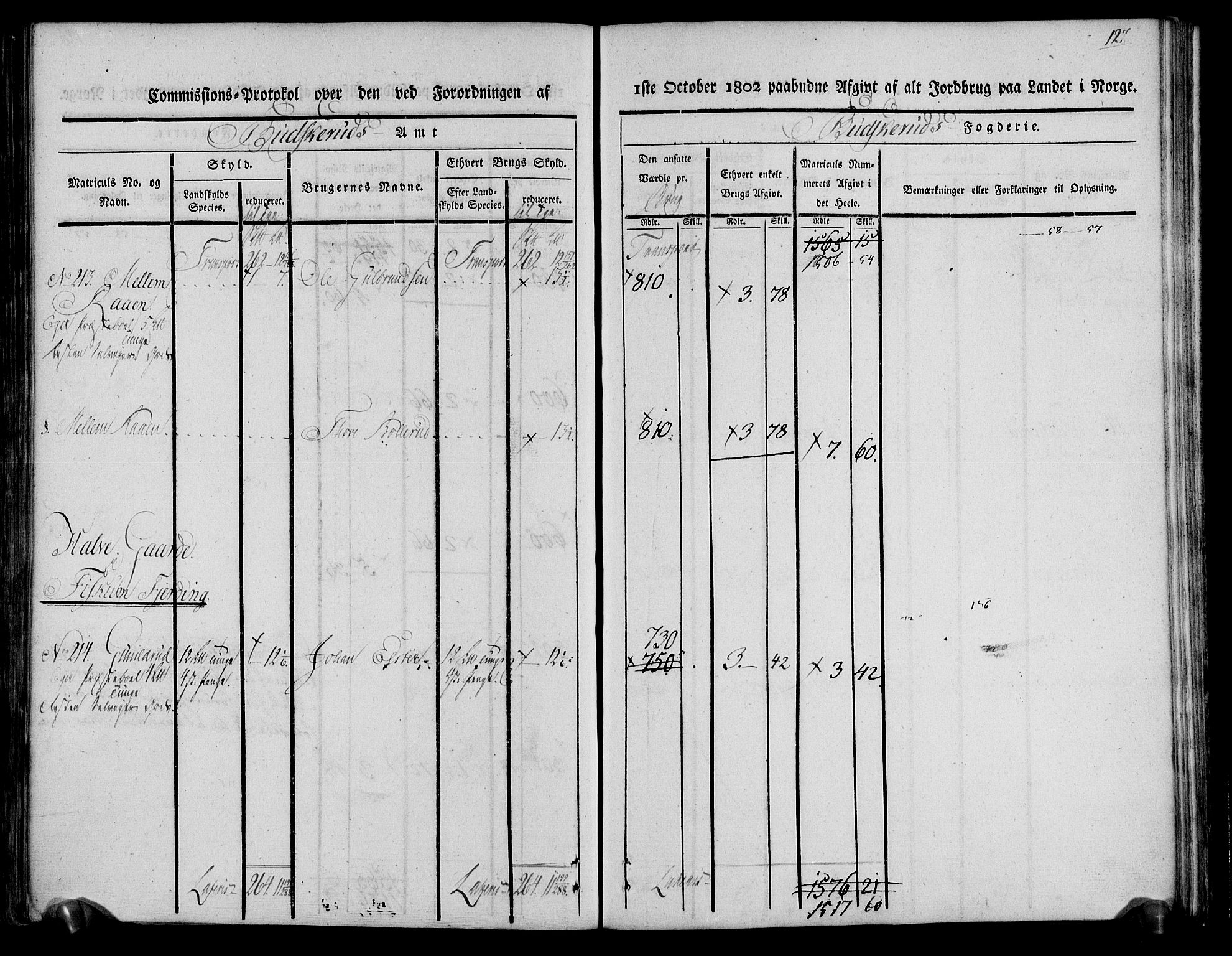 Rentekammeret inntil 1814, Realistisk ordnet avdeling, RA/EA-4070/N/Ne/Nea/L0061: Buskerud fogderi. Kommisjonsprotokoll for Eiker prestegjeld, 1803, s. 128