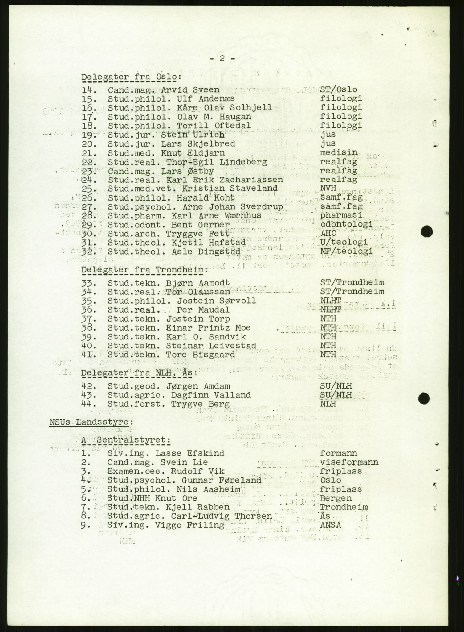 Norsk Studentunion, AV/RA-PA-0794/Fg/L0067: Landstinget, 1968-1979