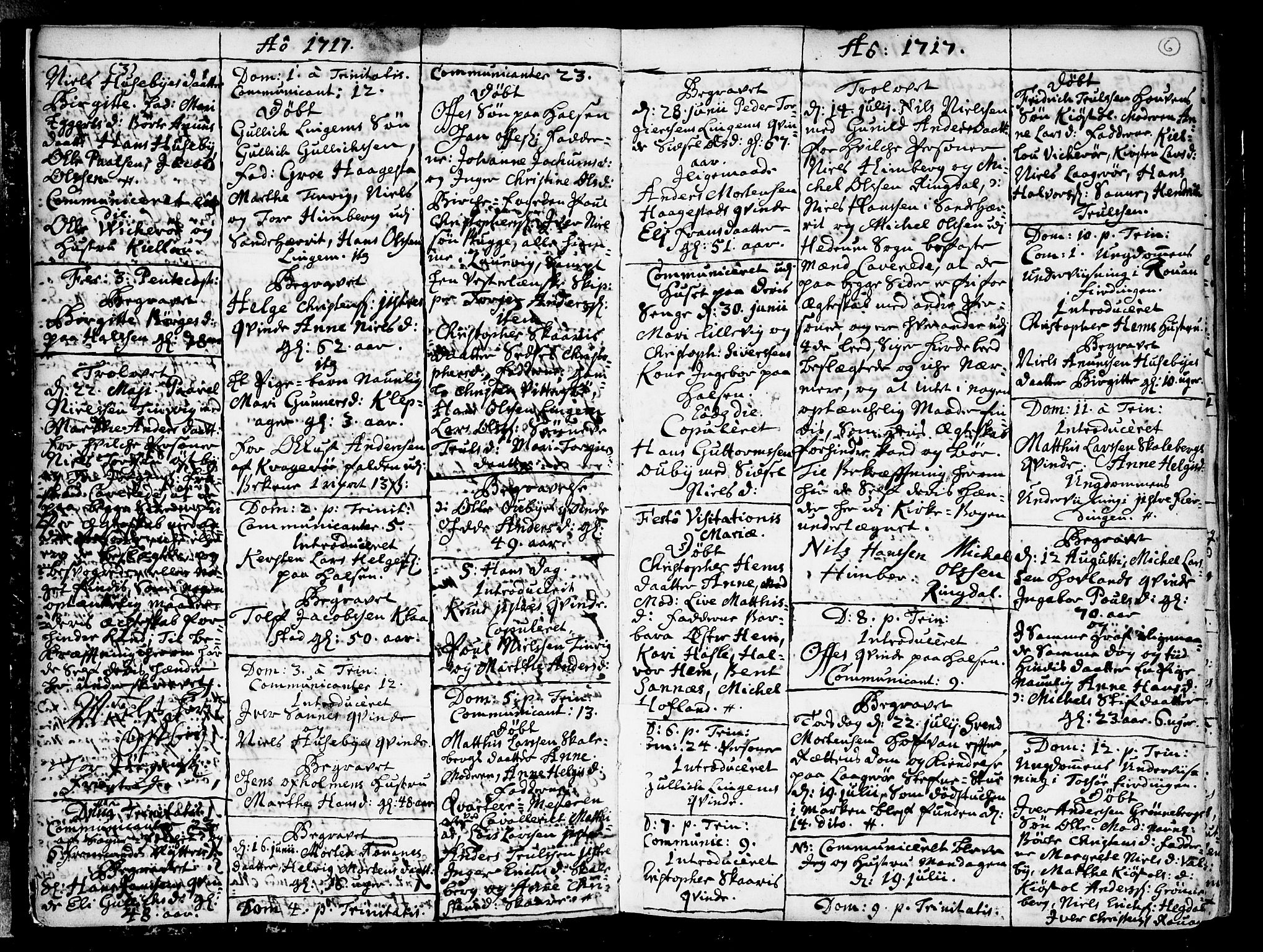 Tjølling kirkebøker, AV/SAKO-A-60/F/Fa/L0002: Ministerialbok nr. 2, 1716-1734, s. 6