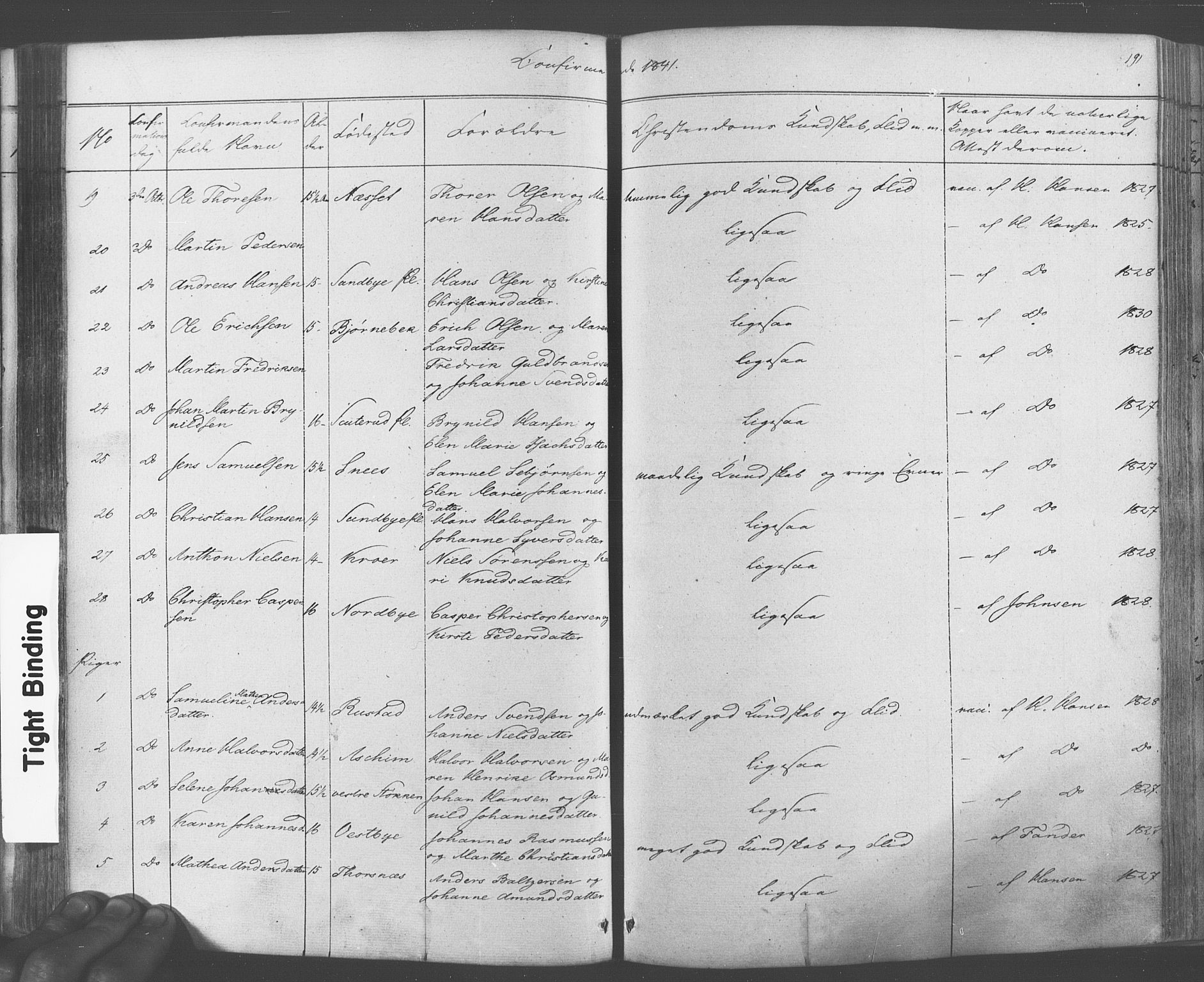 Ås prestekontor Kirkebøker, SAO/A-10894/F/Fa/L0006: Ministerialbok nr. I 6, 1841-1853, s. 190-191