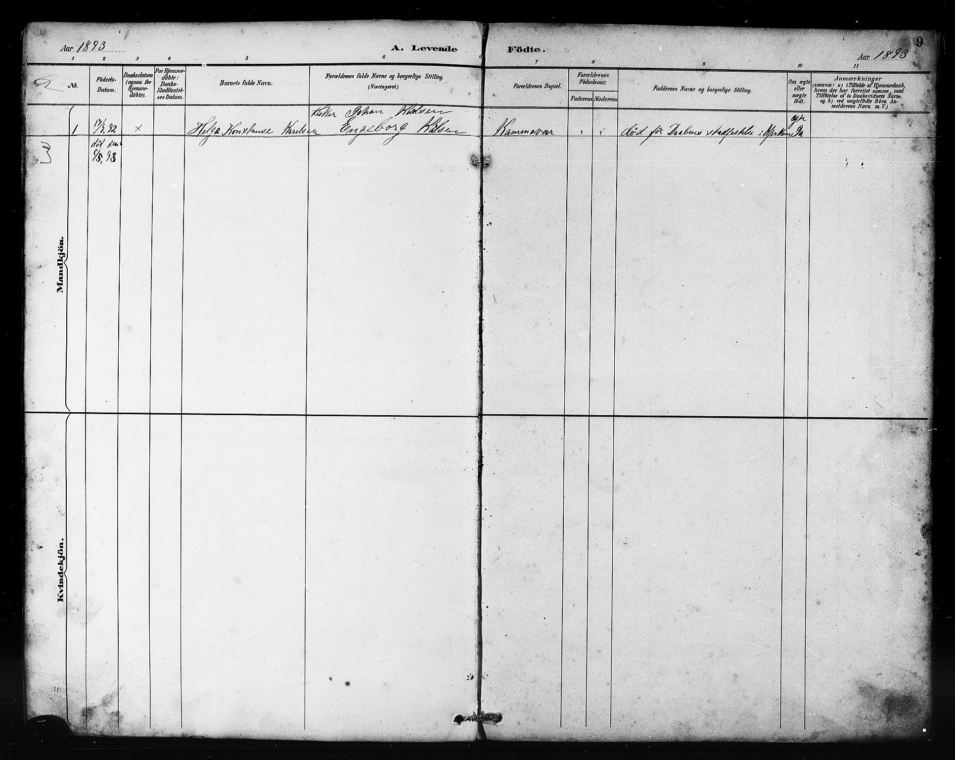 Kjelvik/Nordkapp sokneprestkontor, SATØ/S-1350/J/Ja/L0027: Annen kirkebok nr. 27, 1887-1918, s. 9