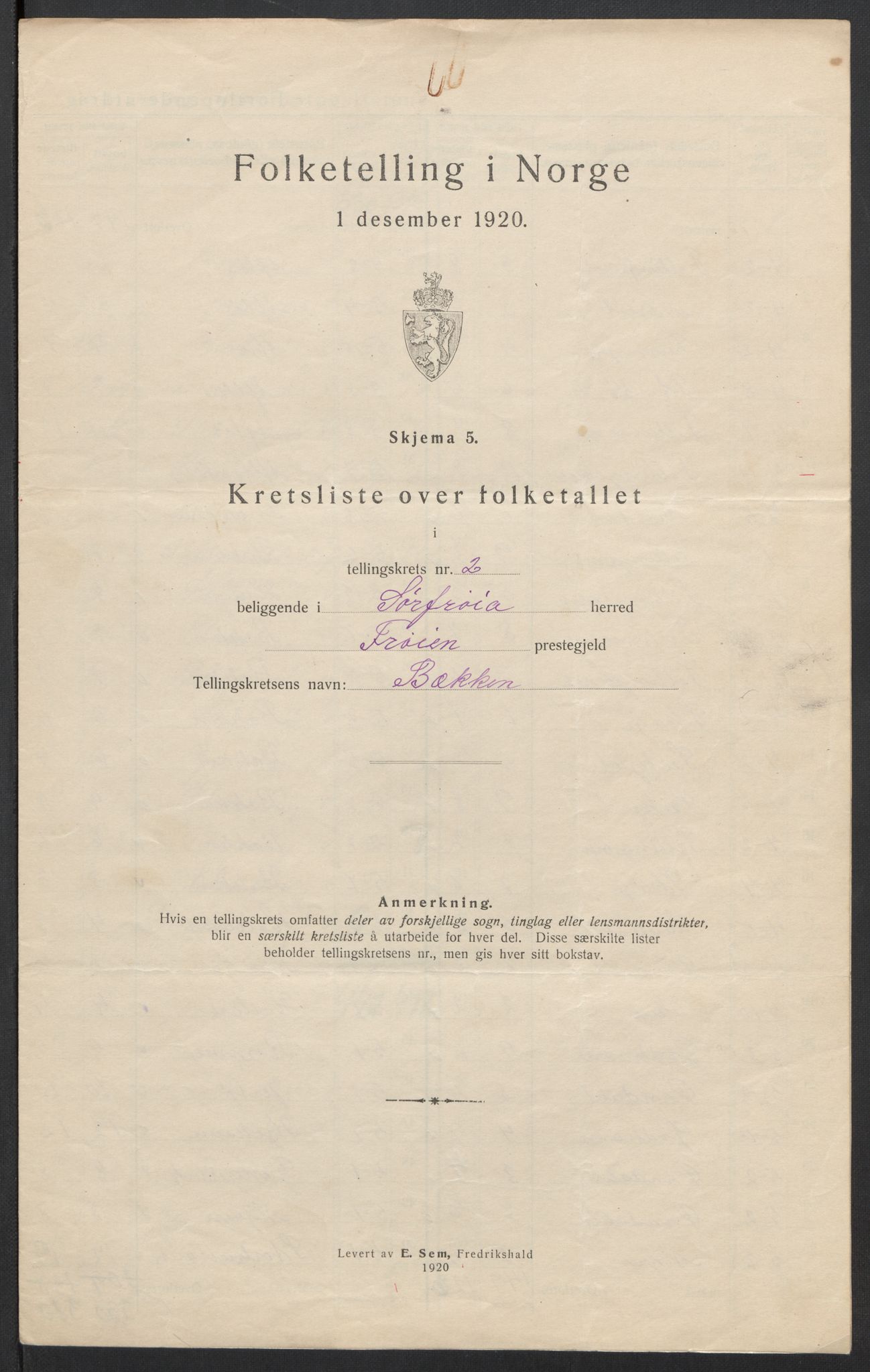 SAT, Folketelling 1920 for 1619 Sør-Frøya herred, 1920, s. 10