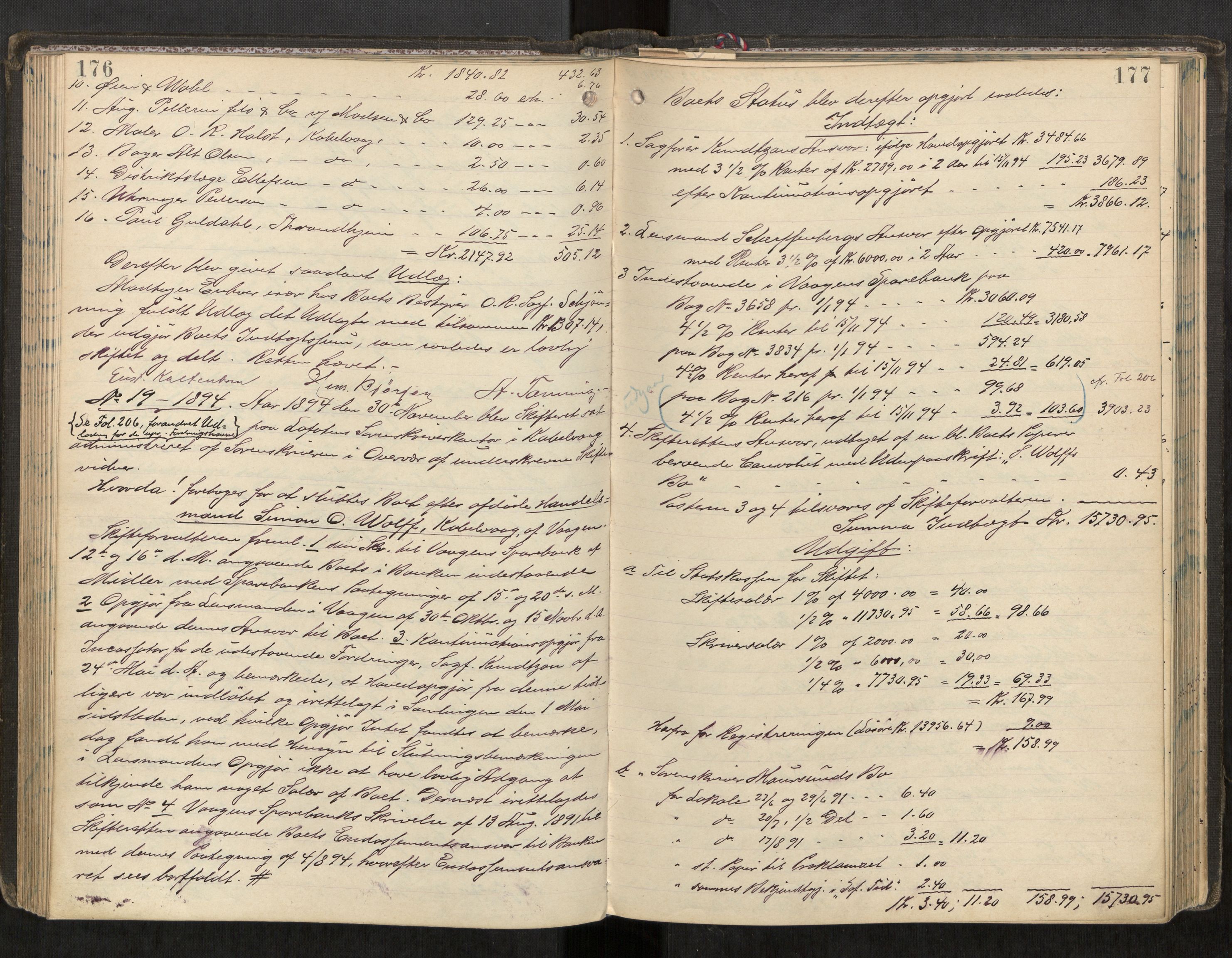 Lofoten sorenskriveri, AV/SAT-A-0017/1/3/3A/L0005: Skifteprotokoll, 1892-1897, s. 176-177