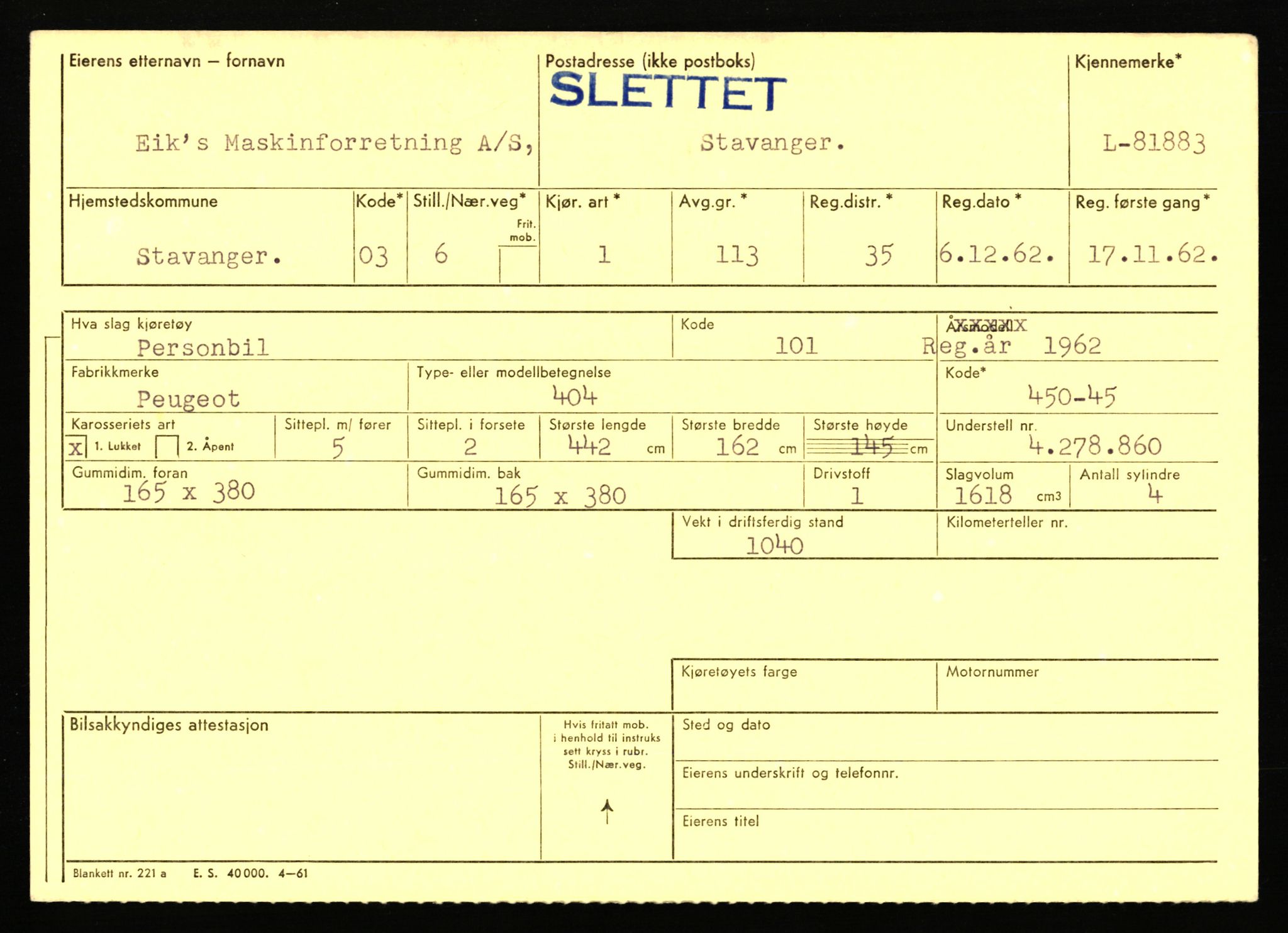 Stavanger trafikkstasjon, AV/SAST-A-101942/0/F/L0071: L-80500 - L-82199, 1930-1971, s. 2291