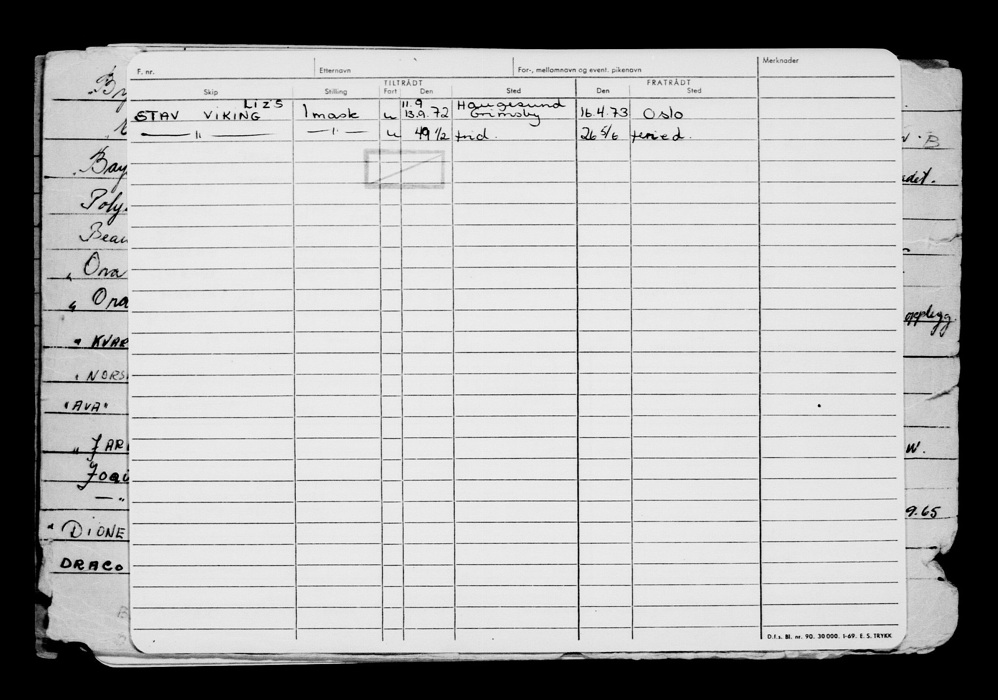 Direktoratet for sjømenn, AV/RA-S-3545/G/Gb/L0170: Hovedkort, 1919, s. 401