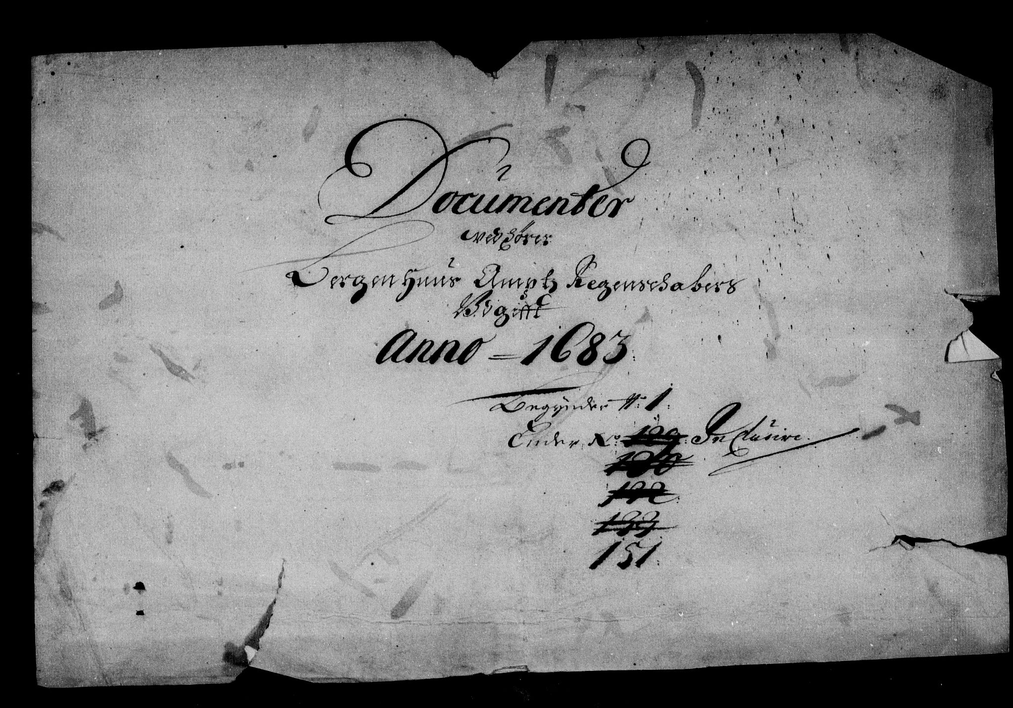 Rentekammeret inntil 1814, Reviderte regnskaper, Stiftamtstueregnskaper, Bergen stiftamt, RA/EA-6043/R/Rc/L0071: Bergen stiftamt, 1683