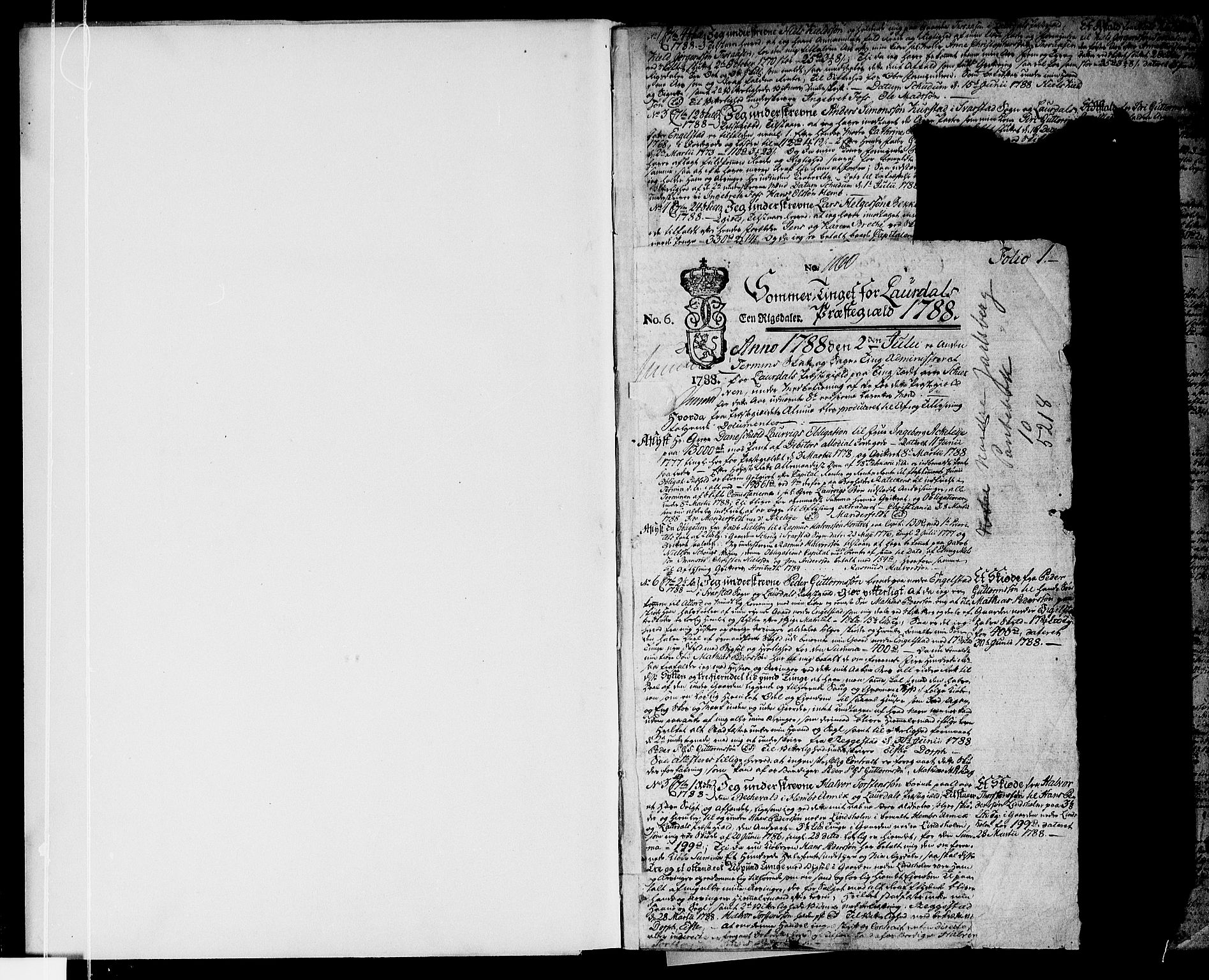 Nordre Jarlsberg sorenskriveri, SAKO/A-80/G/Ga/Gaa/L0010a: Pantebok nr. 10a, 1788-1795, s. 1