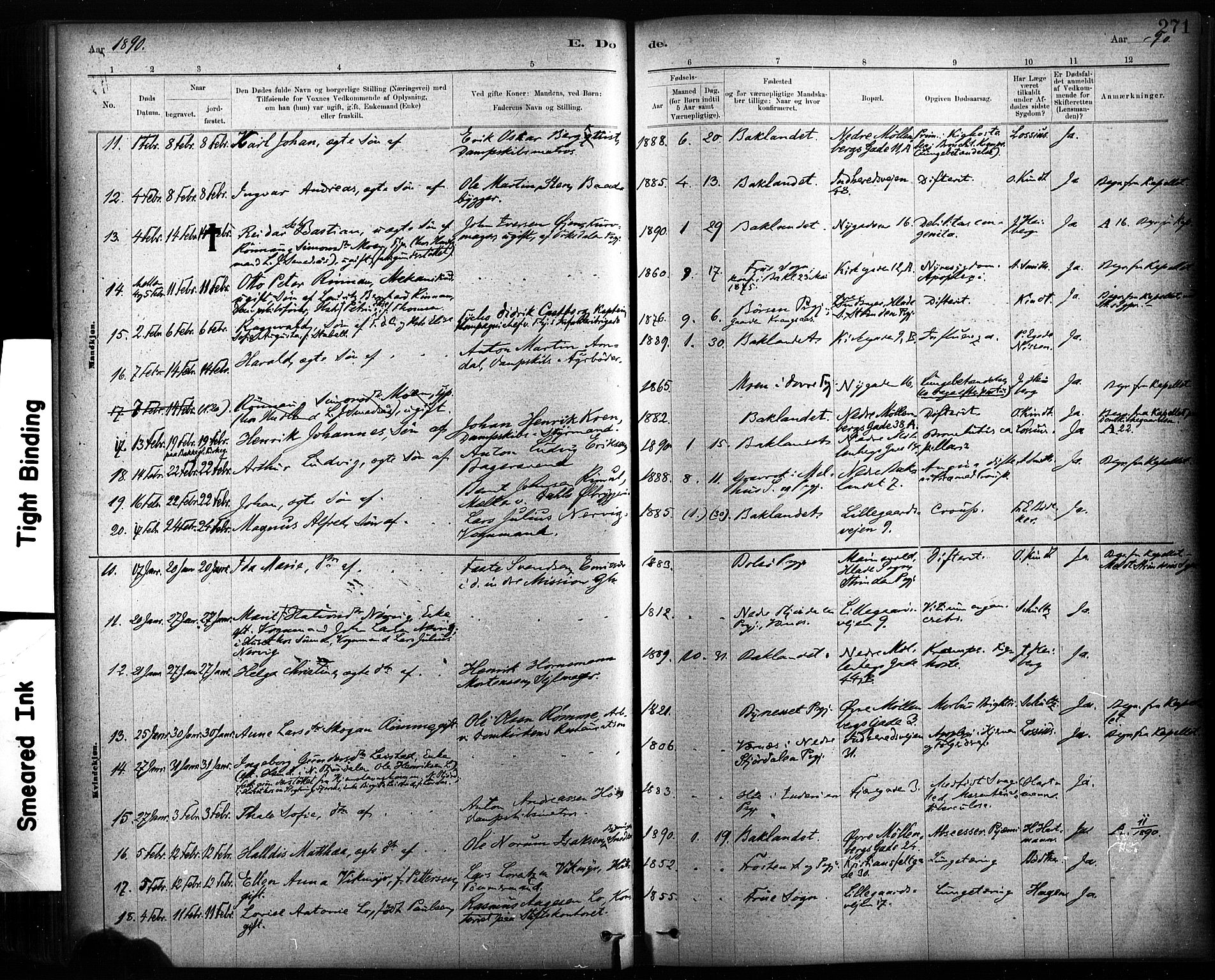 Ministerialprotokoller, klokkerbøker og fødselsregistre - Sør-Trøndelag, AV/SAT-A-1456/604/L0189: Ministerialbok nr. 604A10, 1878-1892, s. 271