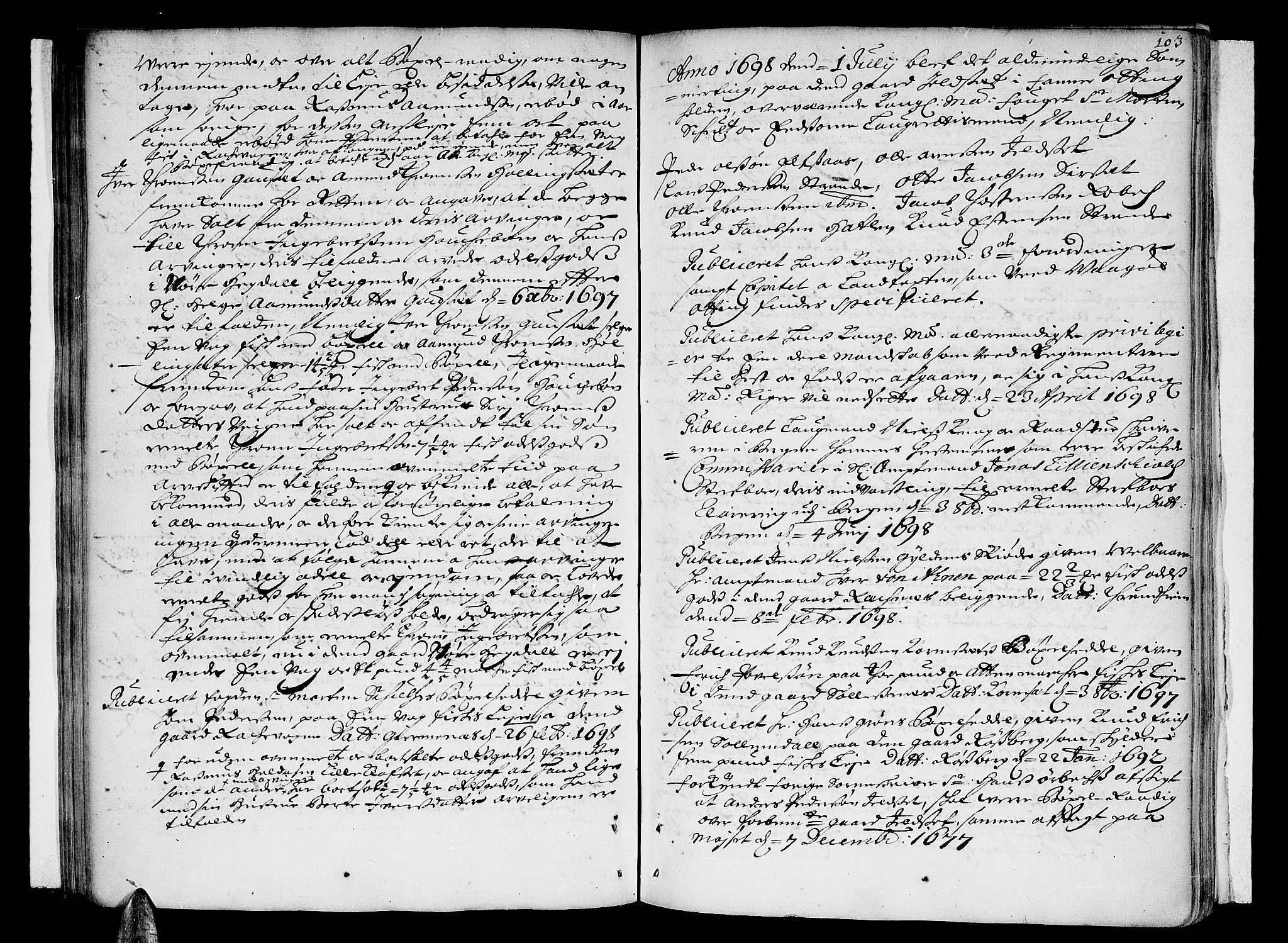 Romsdal sorenskriveri, AV/SAT-A-4149/1/1/1A/L0003: Tingbok, 1694-1699, s. 102b-103a