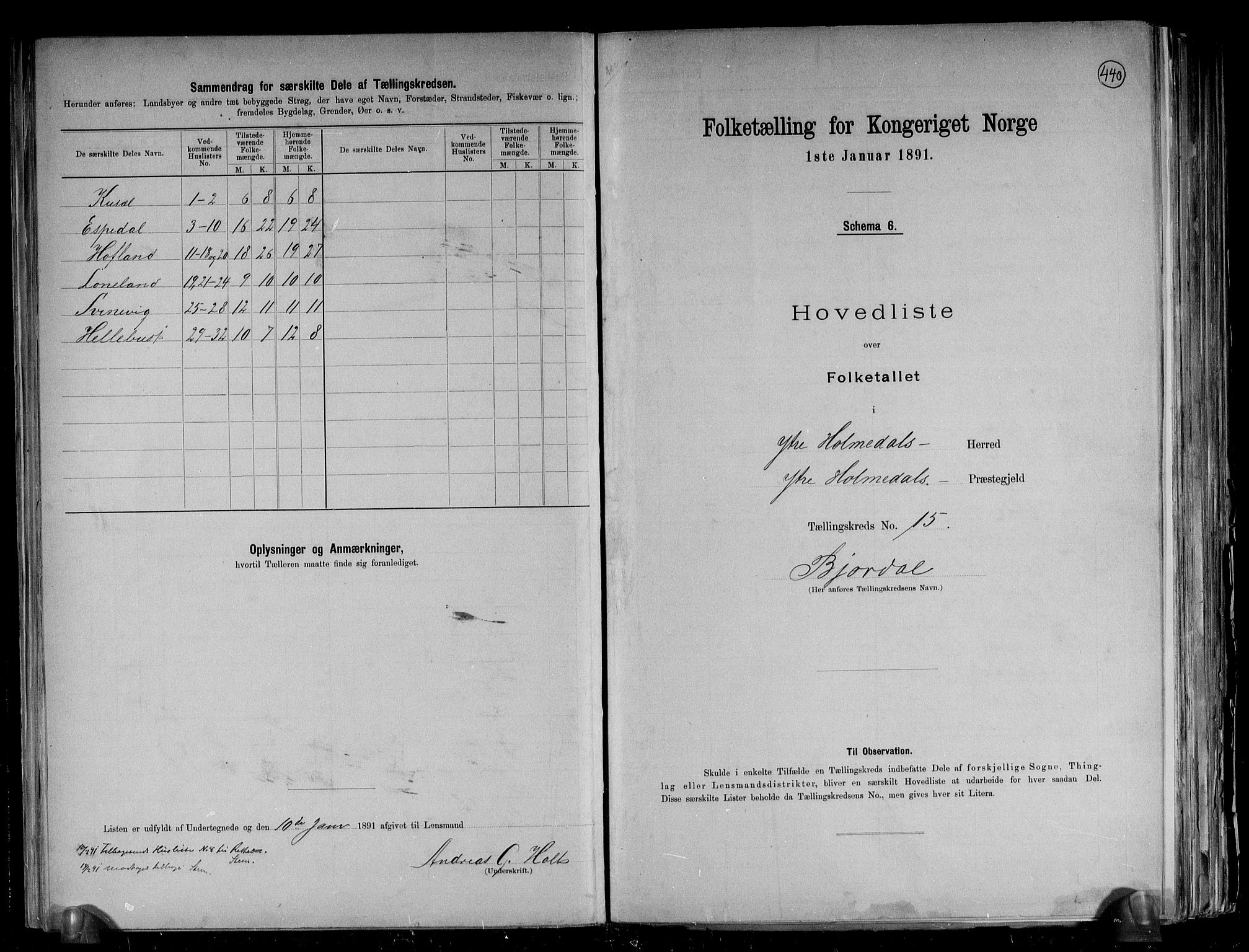 RA, Folketelling 1891 for 1429 Ytre Holmedal herred, 1891, s. 39