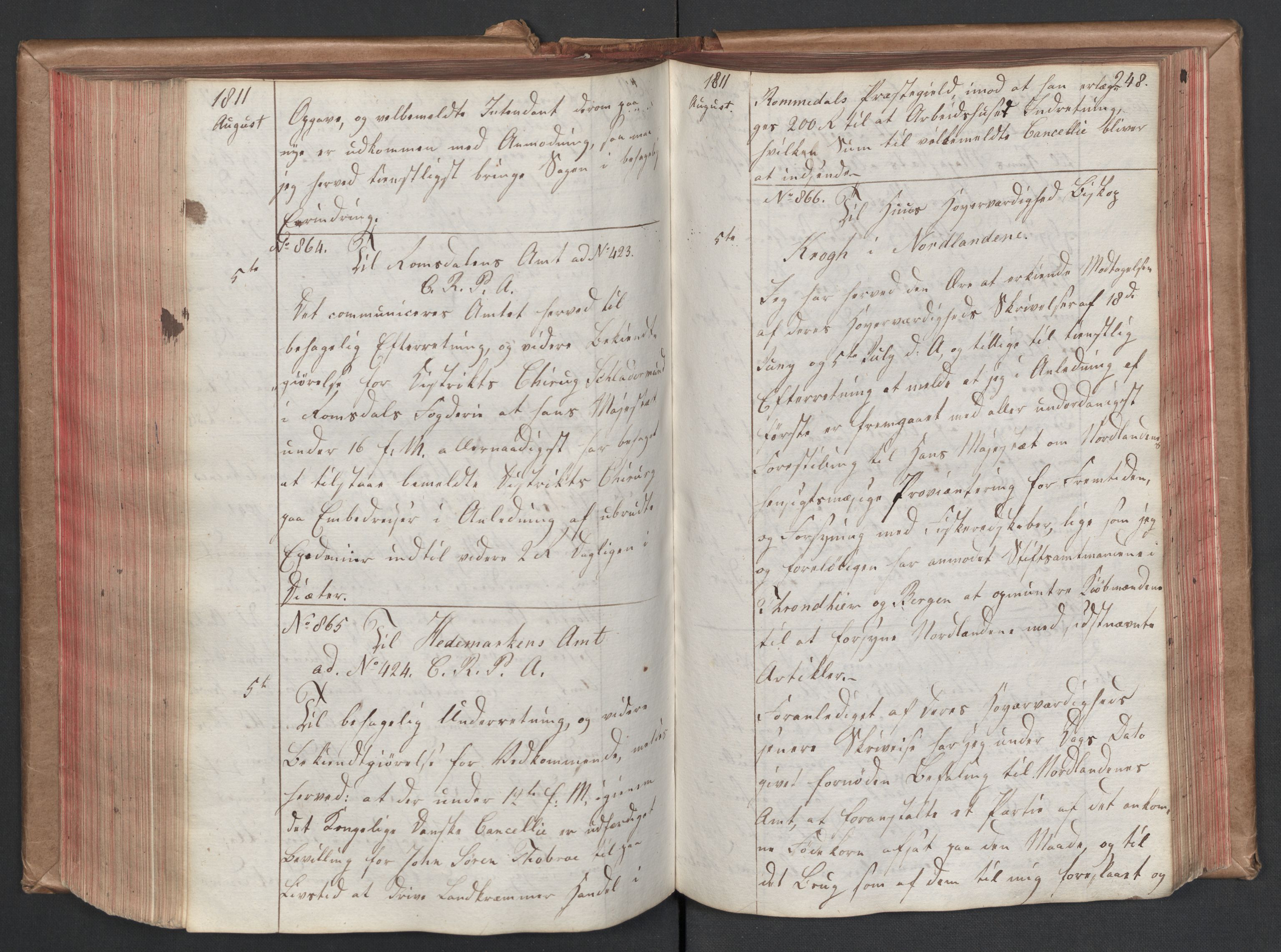 Stattholderembetet 1810-1814, 1. kontor (Kontor A), AV/RA-EA-2872/Bc/L0001: Korrespondanseprotokoll, 1810-1812, s. 247b-248a