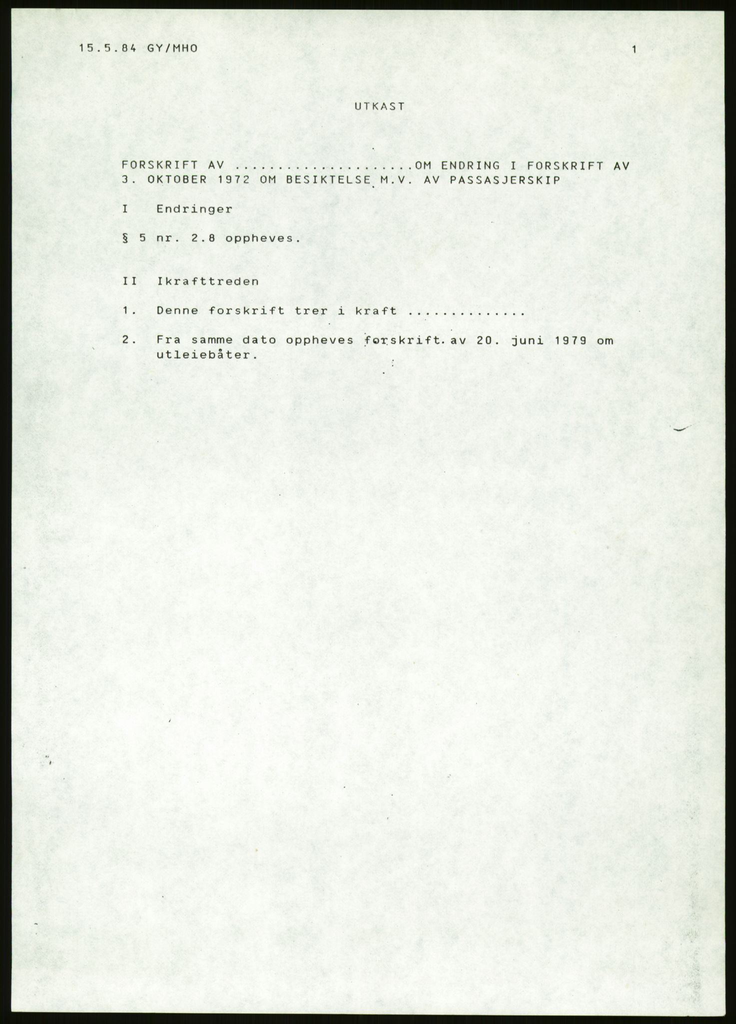 Sjøfartsdirektoratet med forløpere, generelt arkiv, AV/RA-S-1407/D/Du/Duc/L0642/0001: Skipskontrollen - Forskrifter / Forskrift om utleiebåter (2 mapper), 1978-1987, s. 481