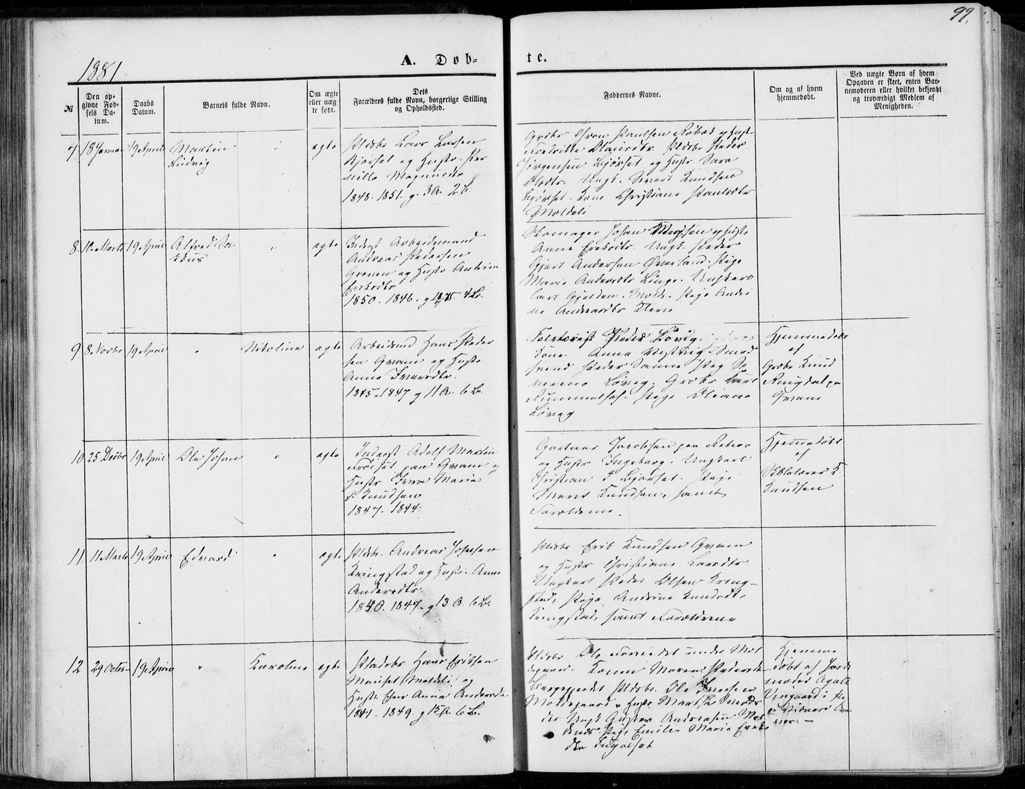 Ministerialprotokoller, klokkerbøker og fødselsregistre - Møre og Romsdal, SAT/A-1454/555/L0655: Ministerialbok nr. 555A05, 1869-1886, s. 99