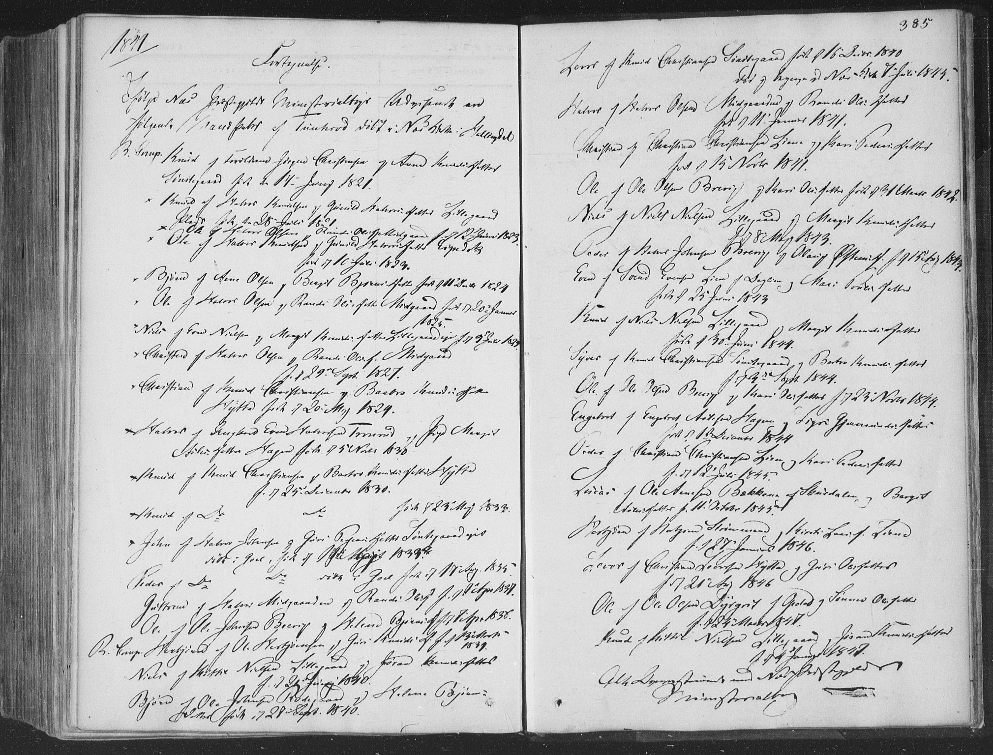 Rollag kirkebøker, AV/SAKO-A-240/F/Fa/L0008: Ministerialbok nr. I 8, 1847-1860, s. 385