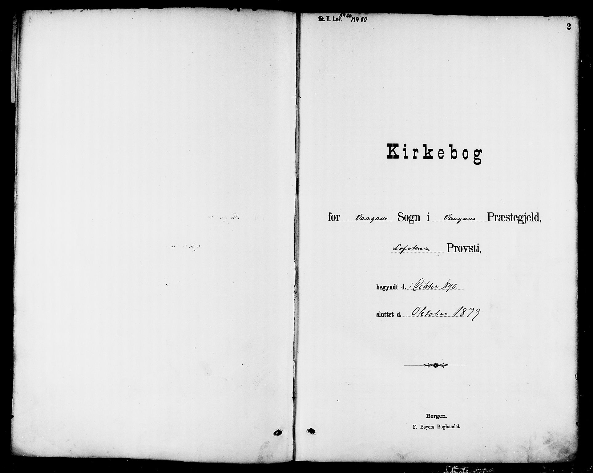 Ministerialprotokoller, klokkerbøker og fødselsregistre - Nordland, SAT/A-1459/874/L1060: Ministerialbok nr. 874A04, 1890-1899, s. 2