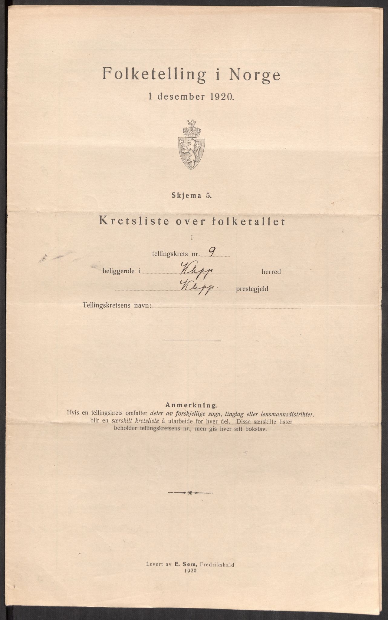 SAST, Folketelling 1920 for 1120 Klepp herred, 1920, s. 31