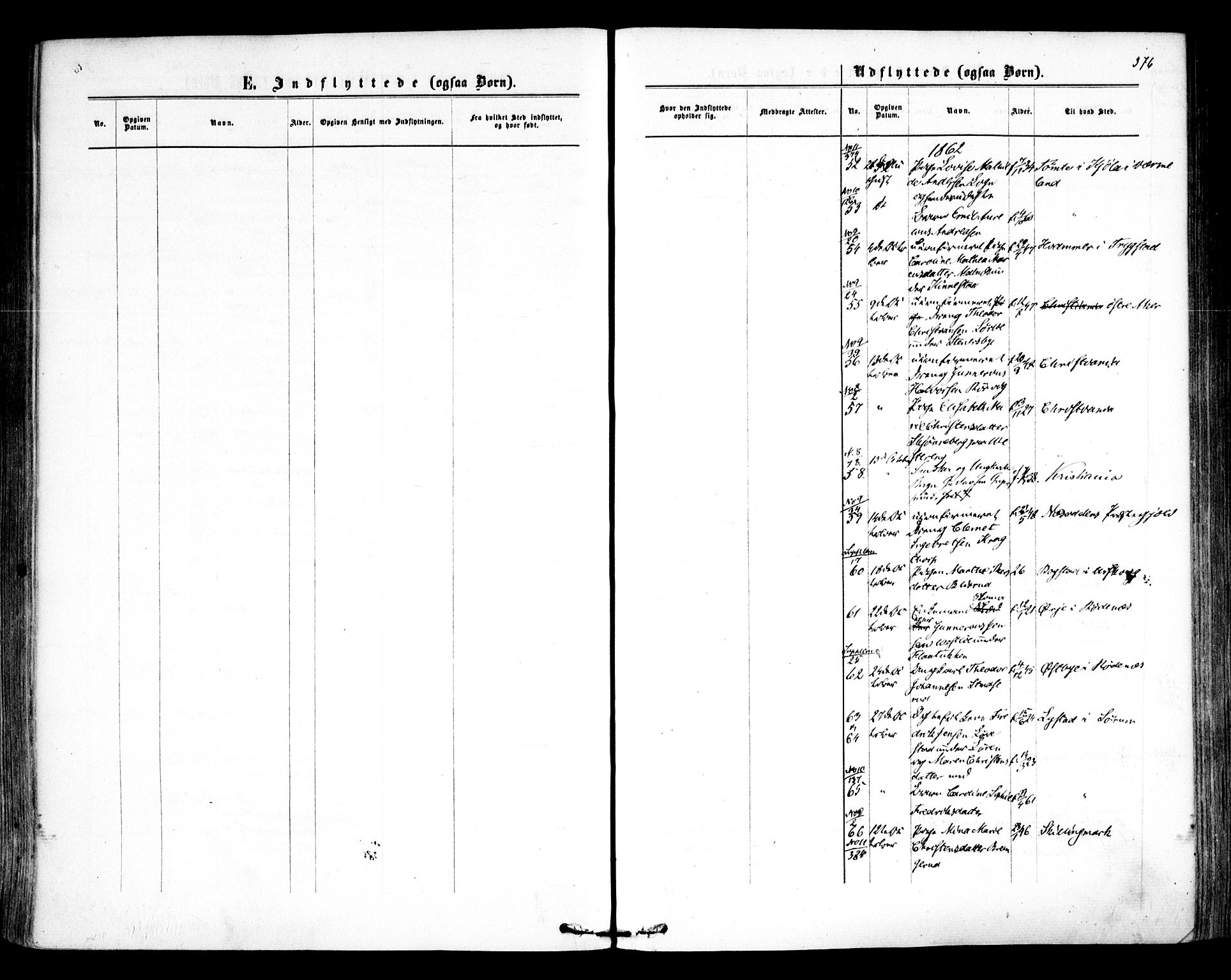 Høland prestekontor Kirkebøker, SAO/A-10346a/F/Fa/L0011: Ministerialbok nr. I 11, 1862-1869, s. 376