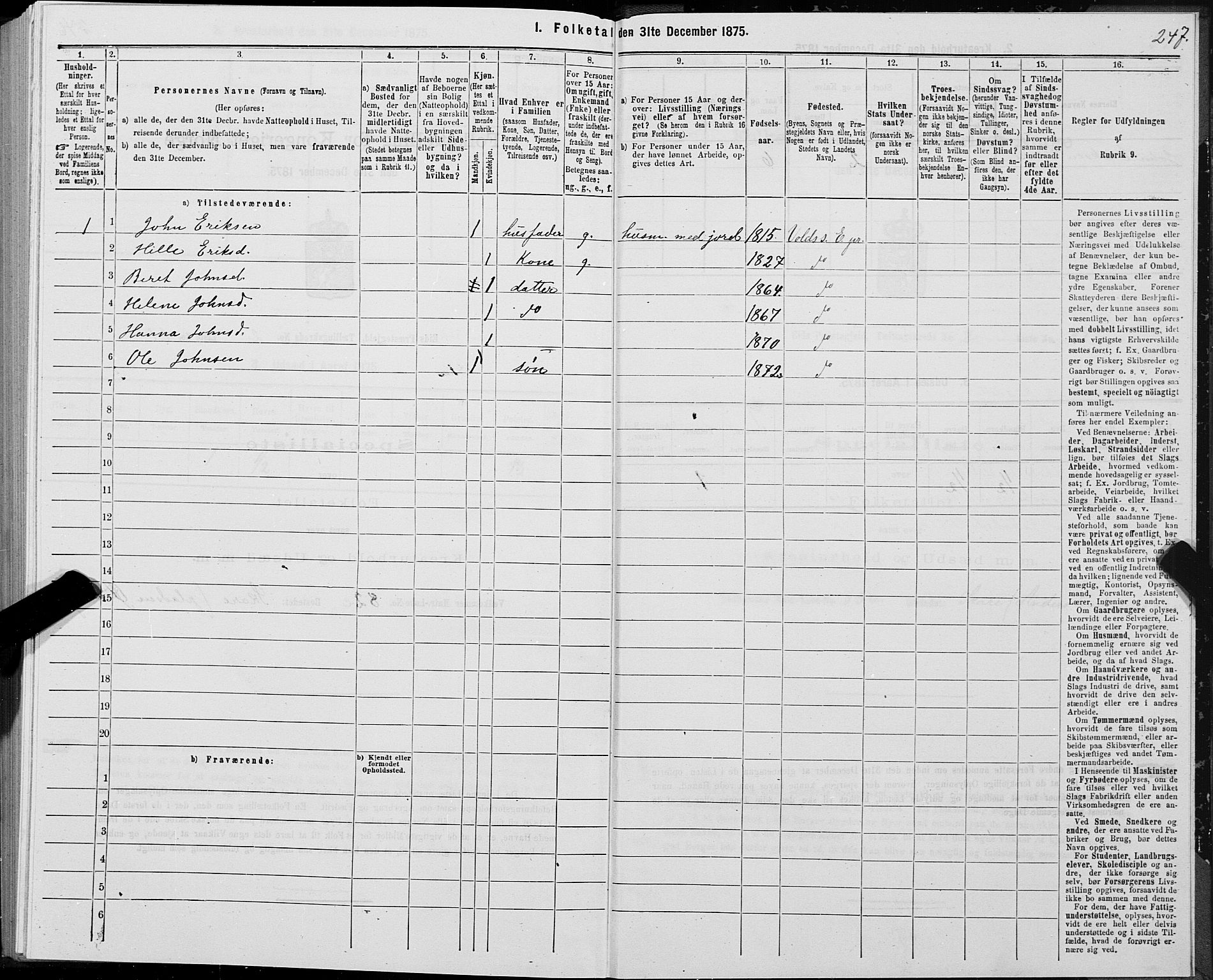 SAT, Folketelling 1875 for 1538P Eid prestegjeld, 1875, s. 1247