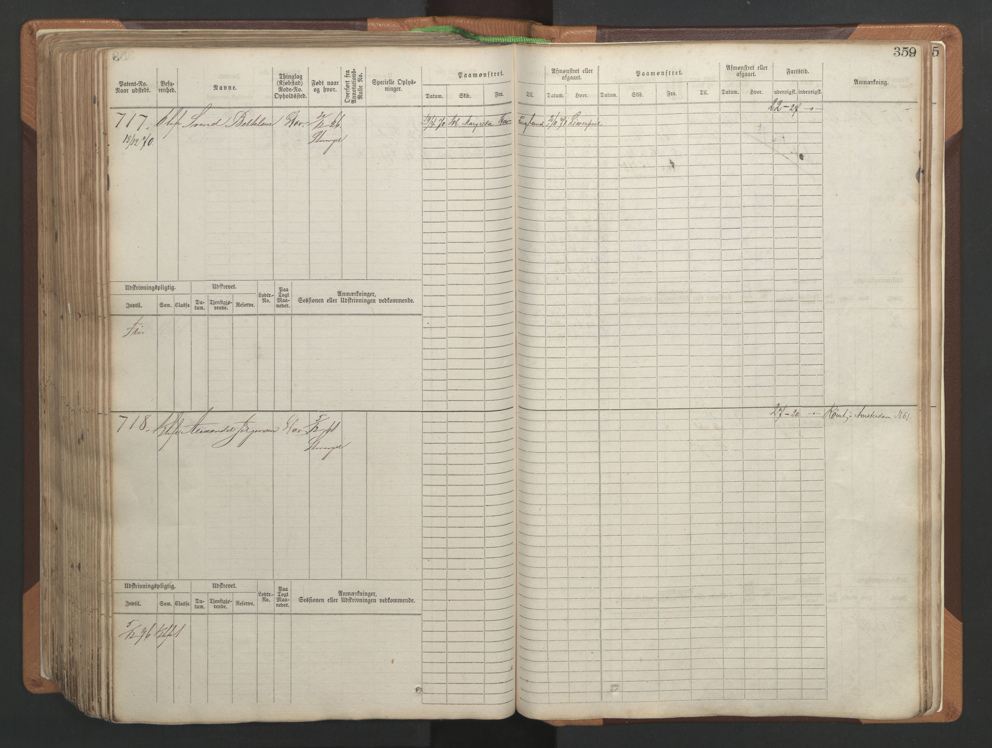 Stavanger sjømannskontor, AV/SAST-A-102006/F/Fb/Fbb/L0004: Sjøfartshovedrulle, patentnr. 1-792 (del 1), 1869-1880, s. 365