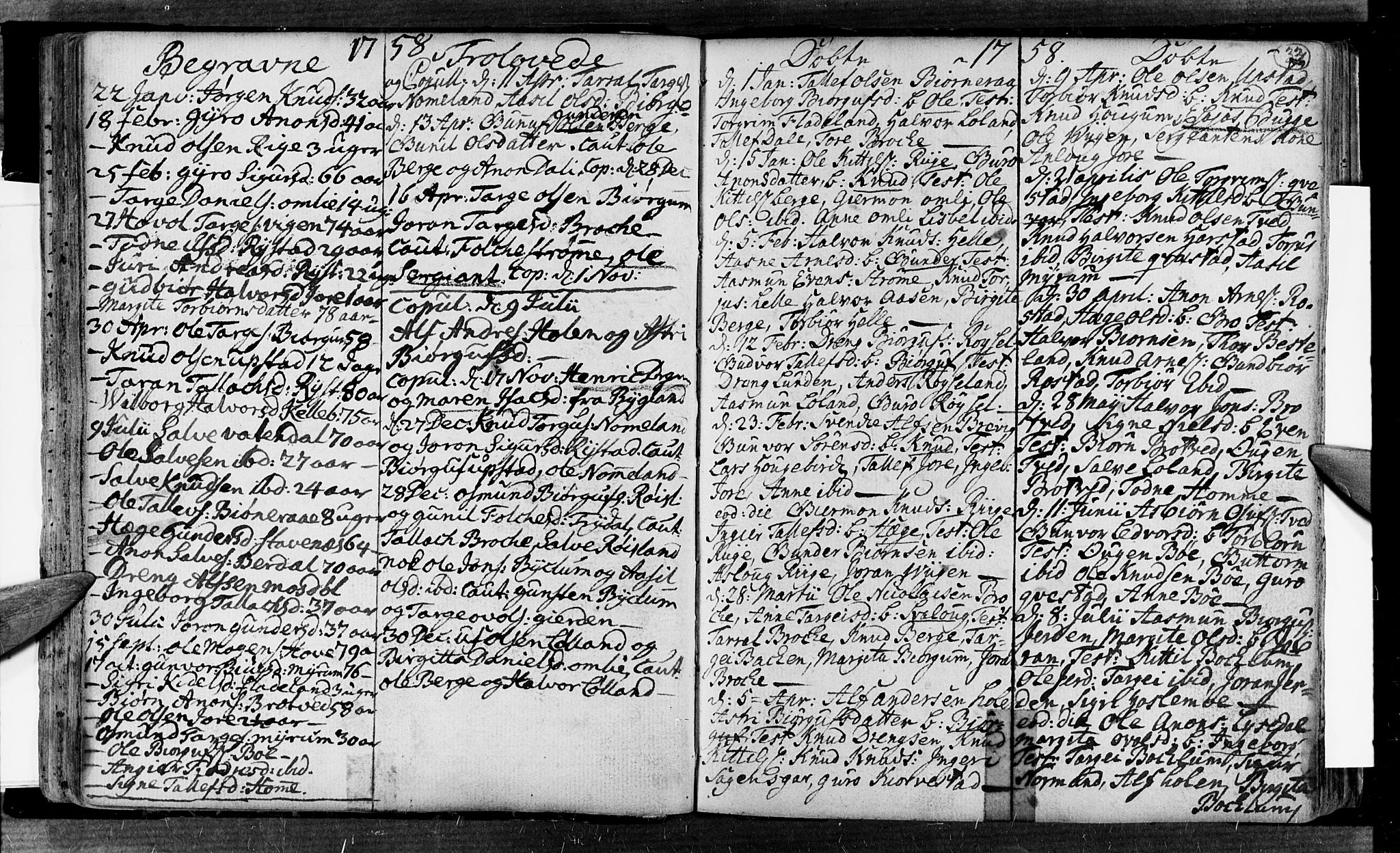 Valle sokneprestkontor, SAK/1111-0044/F/Fa/Fac/L0002: Ministerialbok nr. A 2, 1745-1776, s. 33