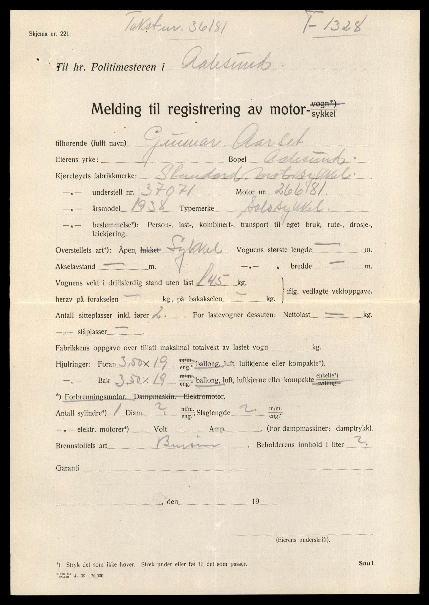 Møre og Romsdal vegkontor - Ålesund trafikkstasjon, AV/SAT-A-4099/F/Fe/L0031: Registreringskort for kjøretøy T 11800 - T 11996, 1927-1998, s. 1123