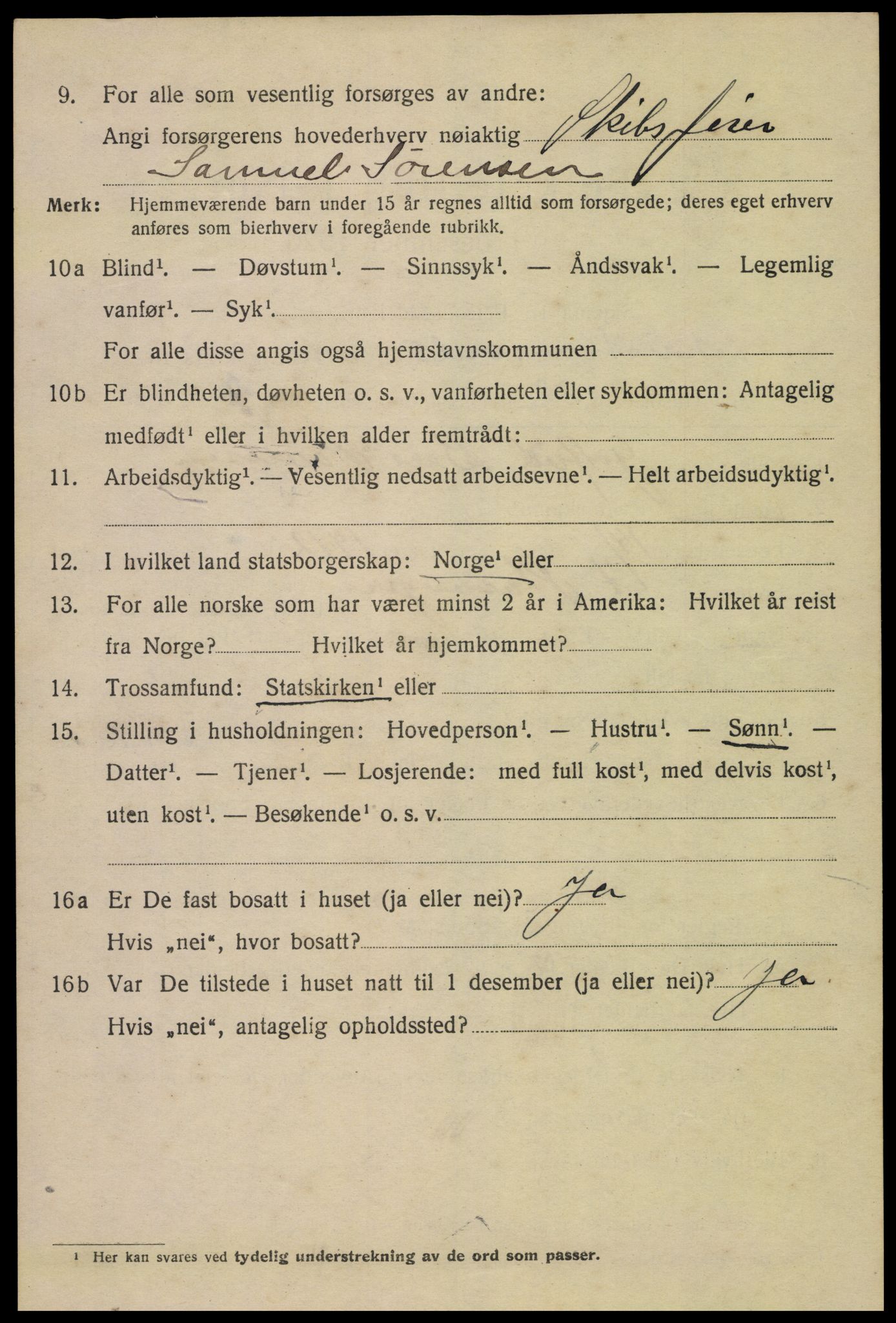 SAK, Folketelling 1920 for 1001 Kristiansand kjøpstad, 1920, s. 23504