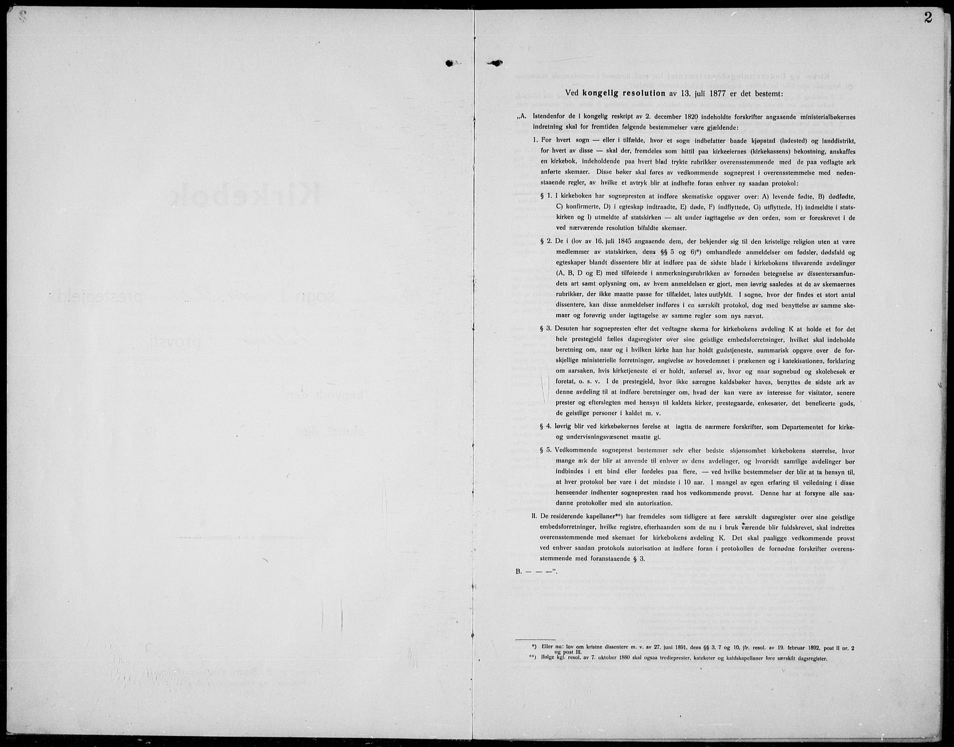 Øystre Slidre prestekontor, SAH/PREST-138/H/Ha/Hab/L0008: Klokkerbok nr. 8, 1911-1938, s. 2