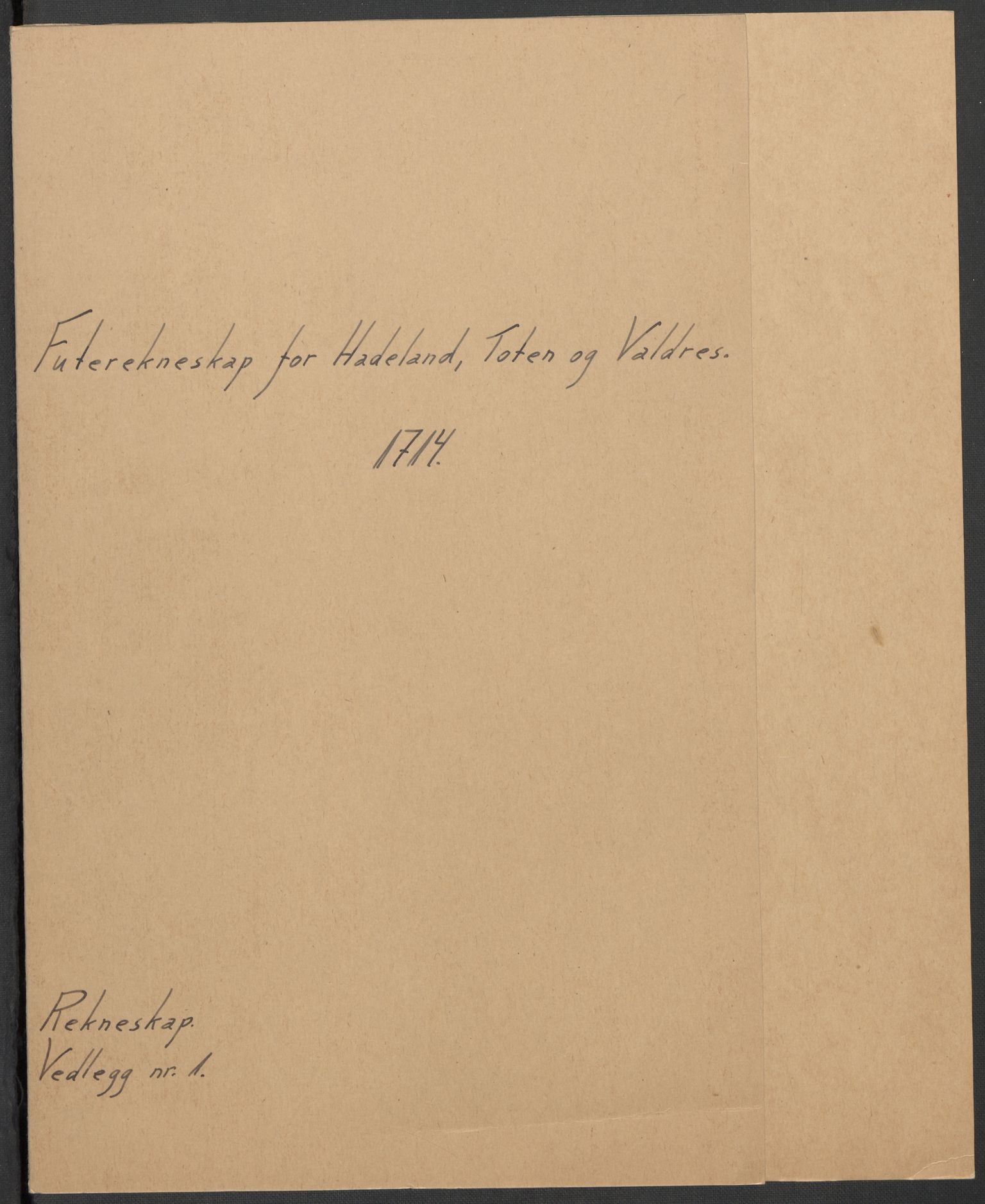 Rentekammeret inntil 1814, Reviderte regnskaper, Fogderegnskap, AV/RA-EA-4092/R18/L1312: Fogderegnskap Hadeland, Toten og Valdres, 1714, s. 2