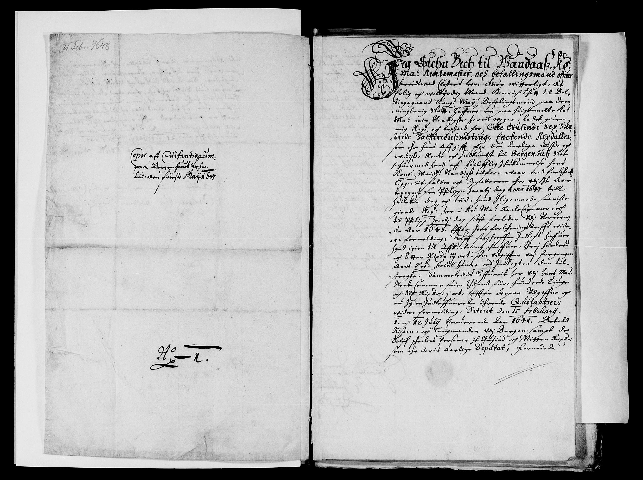 Rentekammeret inntil 1814, Reviderte regnskaper, Lensregnskaper, AV/RA-EA-5023/R/Rb/Rbt/L0110: Bergenhus len, 1641-1648