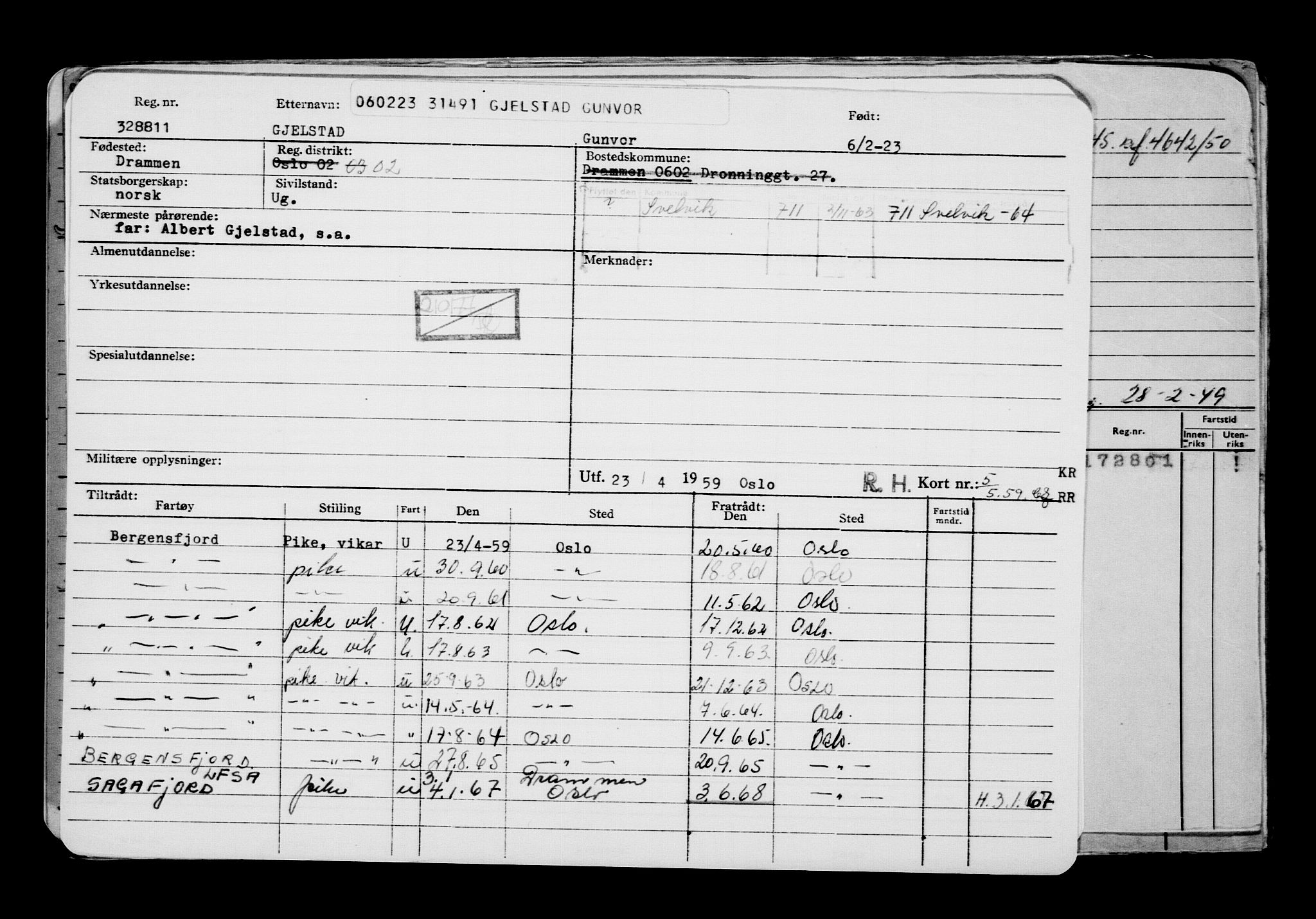 Direktoratet for sjømenn, AV/RA-S-3545/G/Gb/L0215: Hovedkort, 1923, s. 132