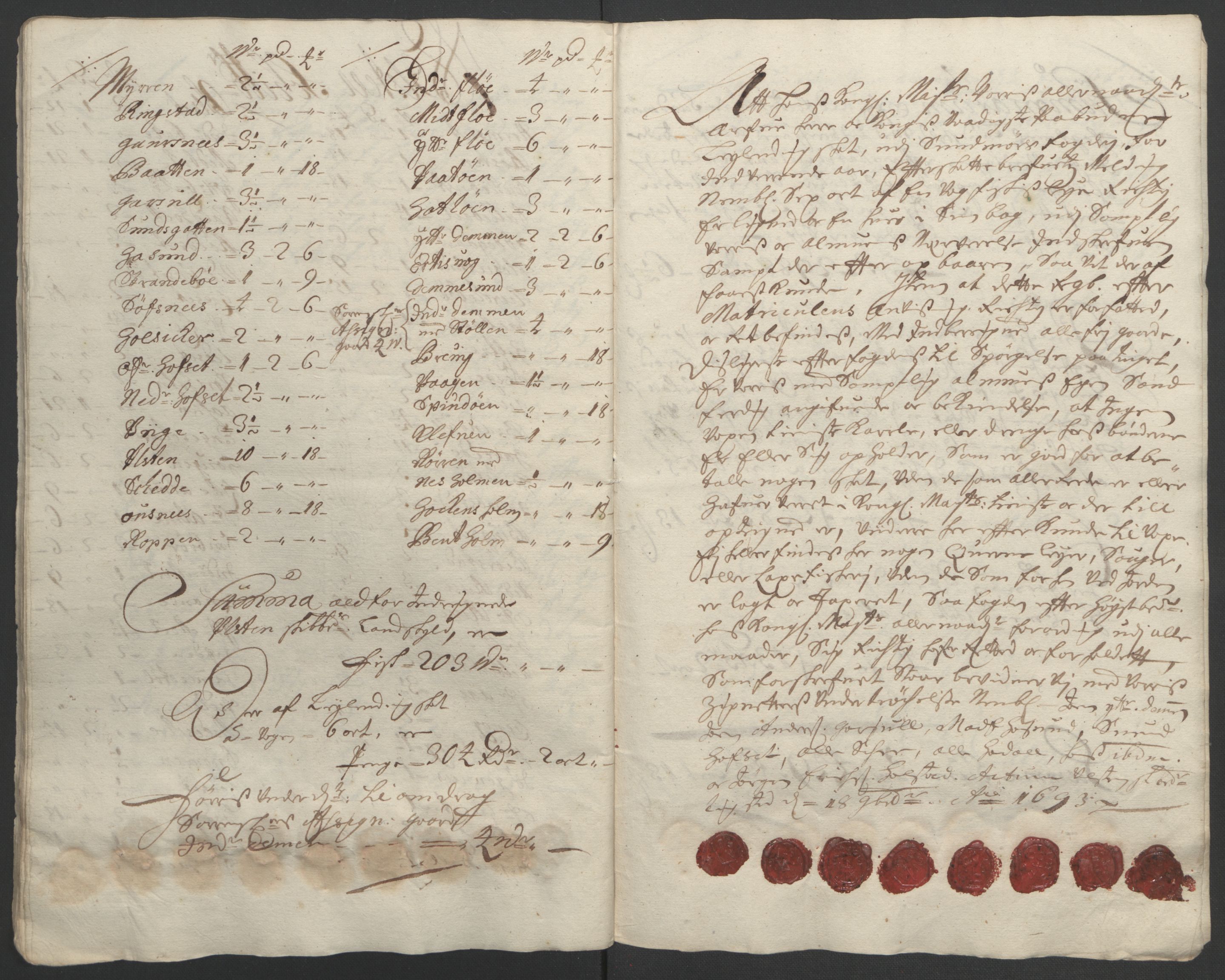 Rentekammeret inntil 1814, Reviderte regnskaper, Fogderegnskap, AV/RA-EA-4092/R54/L3554: Fogderegnskap Sunnmøre, 1691-1693, s. 377