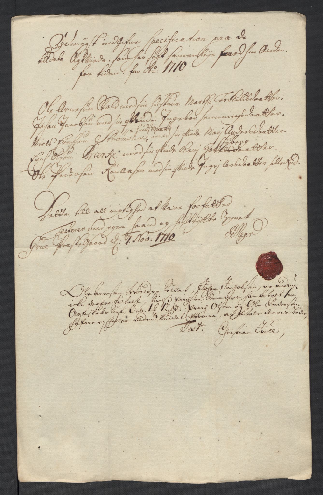 Rentekammeret inntil 1814, Reviderte regnskaper, Fogderegnskap, AV/RA-EA-4092/R13/L0847: Fogderegnskap Solør, Odal og Østerdal, 1710, s. 122