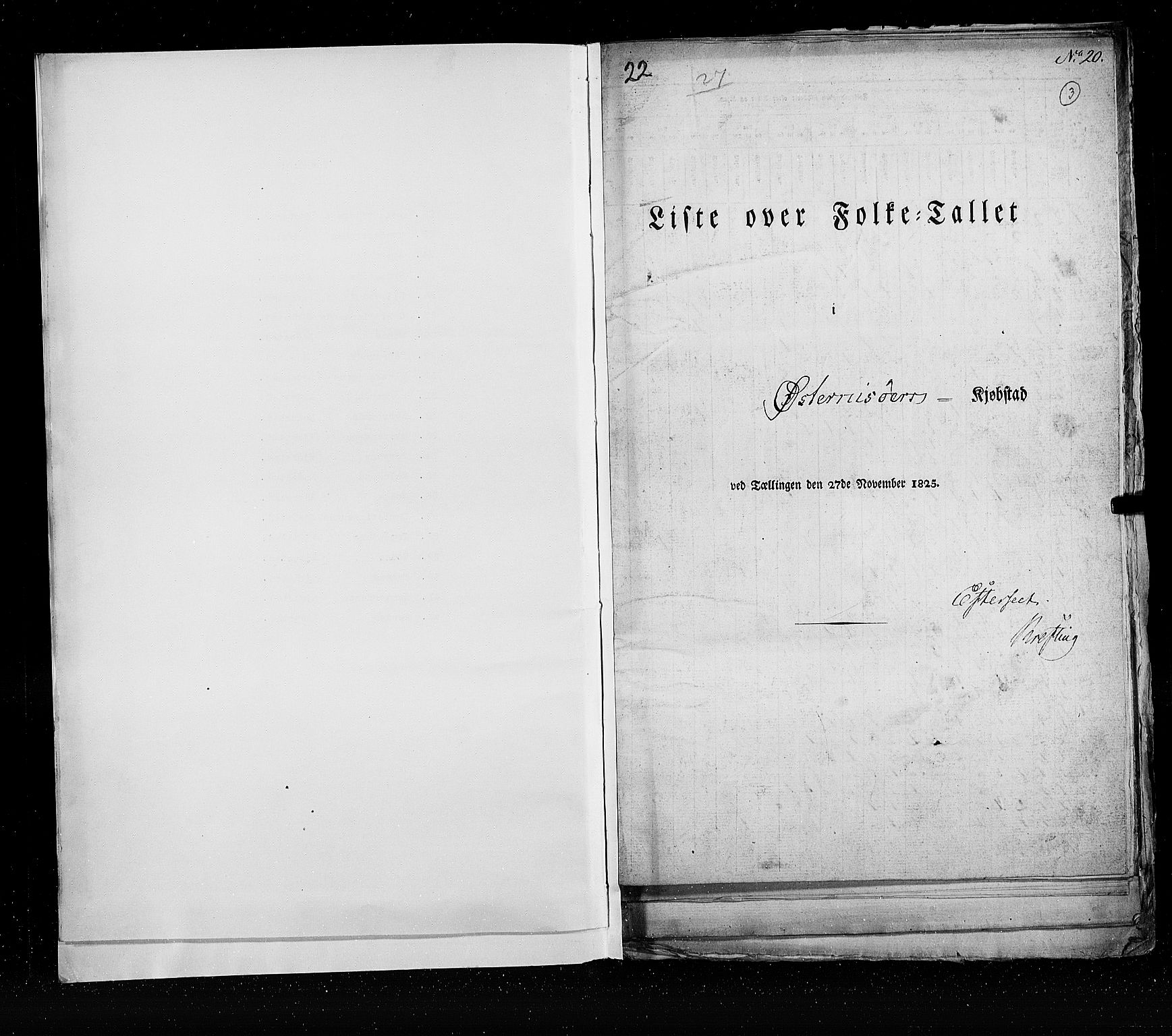 RA, Folketellingen 1825, bind 21: Kjøpsteder og ladesteder: Risør-Vardø, 1825, s. 3