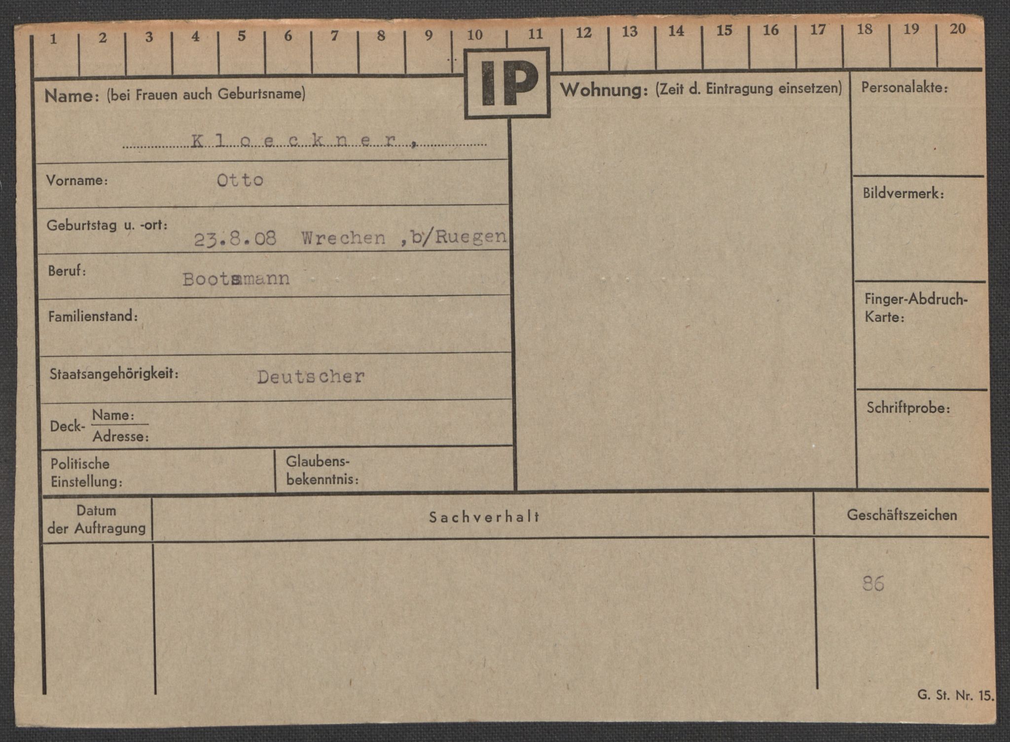 Befehlshaber der Sicherheitspolizei und des SD, AV/RA-RAFA-5969/E/Ea/Eaa/L0006: Register over norske fanger i Møllergata 19: Kj-Lund, 1940-1945, s. 138