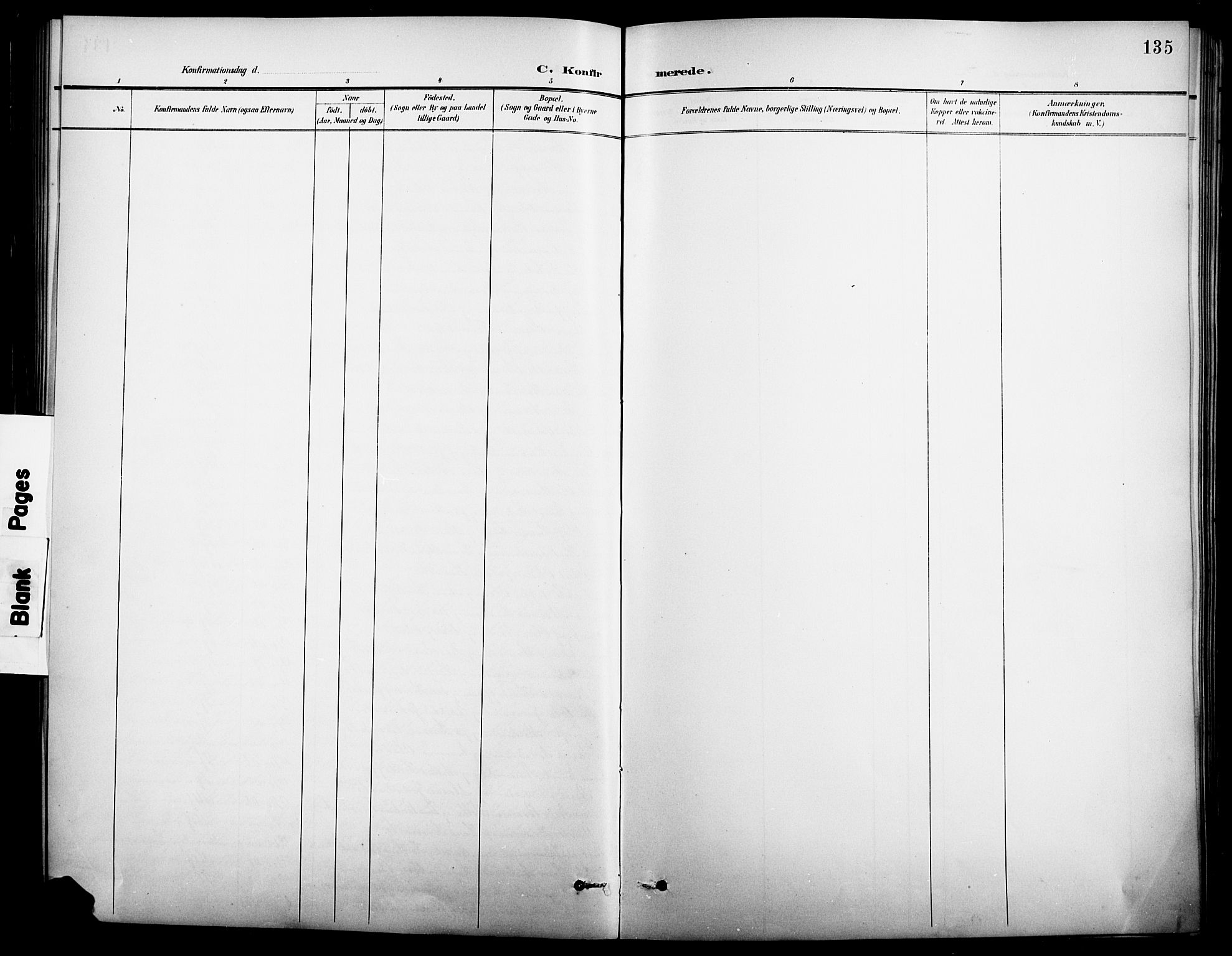 Nord-Odal prestekontor, SAH/PREST-032/H/Ha/Hab/L0002: Klokkerbok nr. 2, 1895-1921, s. 135