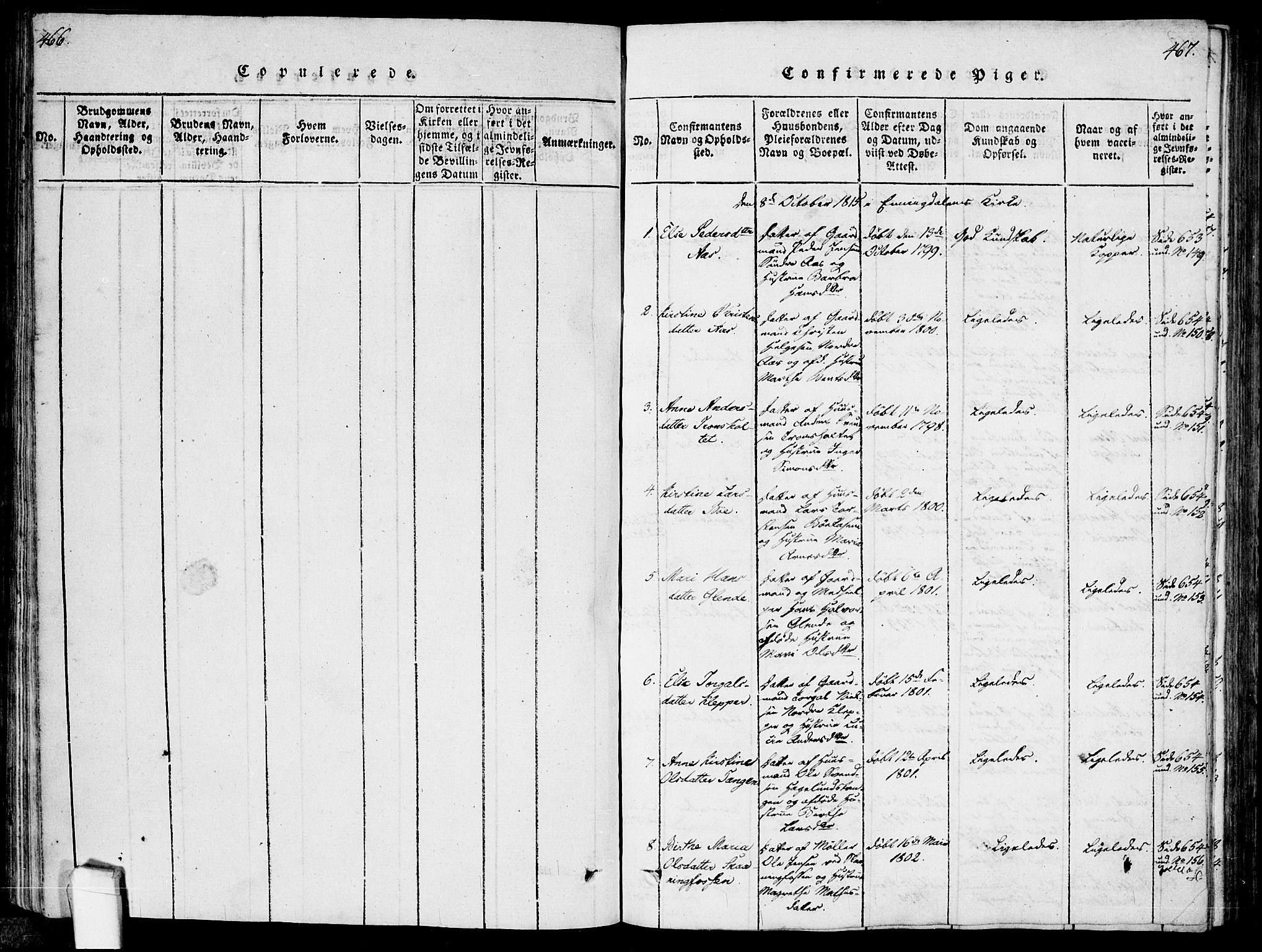 Idd prestekontor Kirkebøker, SAO/A-10911/F/Fc/L0002: Ministerialbok nr. III 2, 1815-1831, s. 466-467