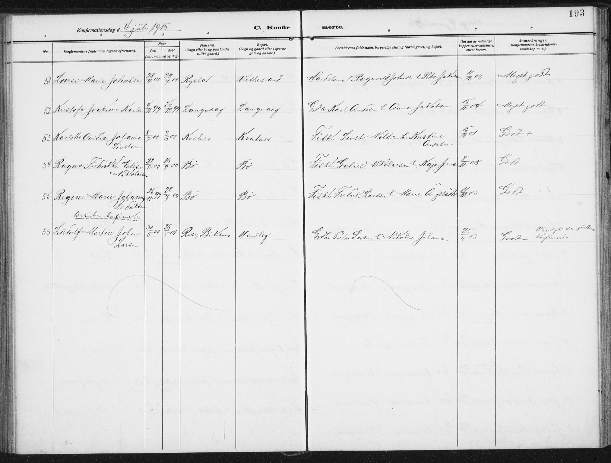 Ministerialprotokoller, klokkerbøker og fødselsregistre - Nordland, AV/SAT-A-1459/880/L1135: Ministerialbok nr. 880A09, 1908-1919, s. 193